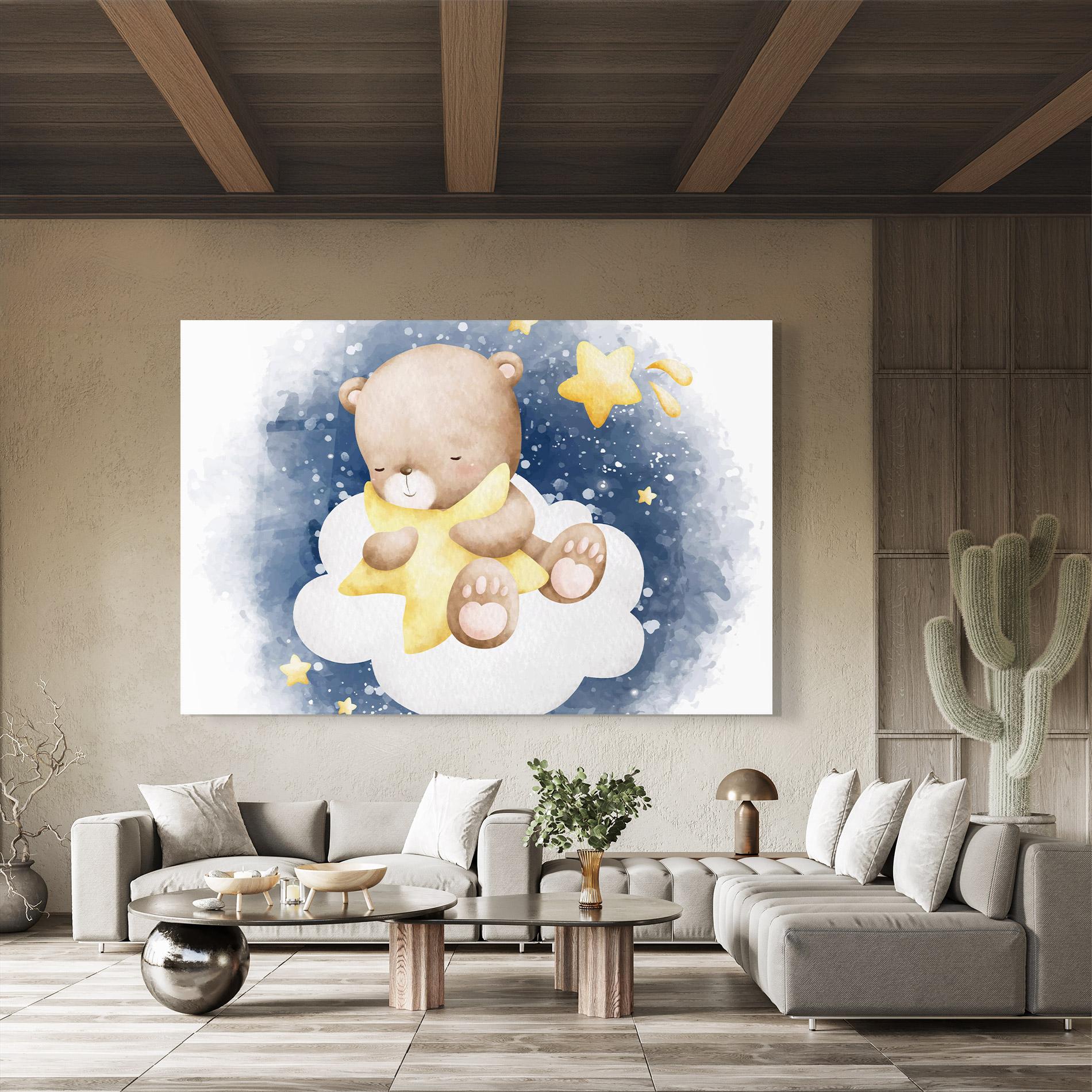 Glasbild Bear Cloud Star mockup 8