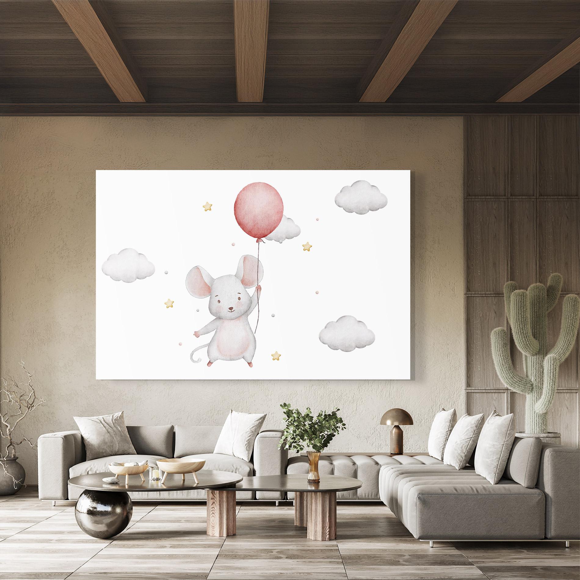 Glasbild Mouse Balloon mockup 8