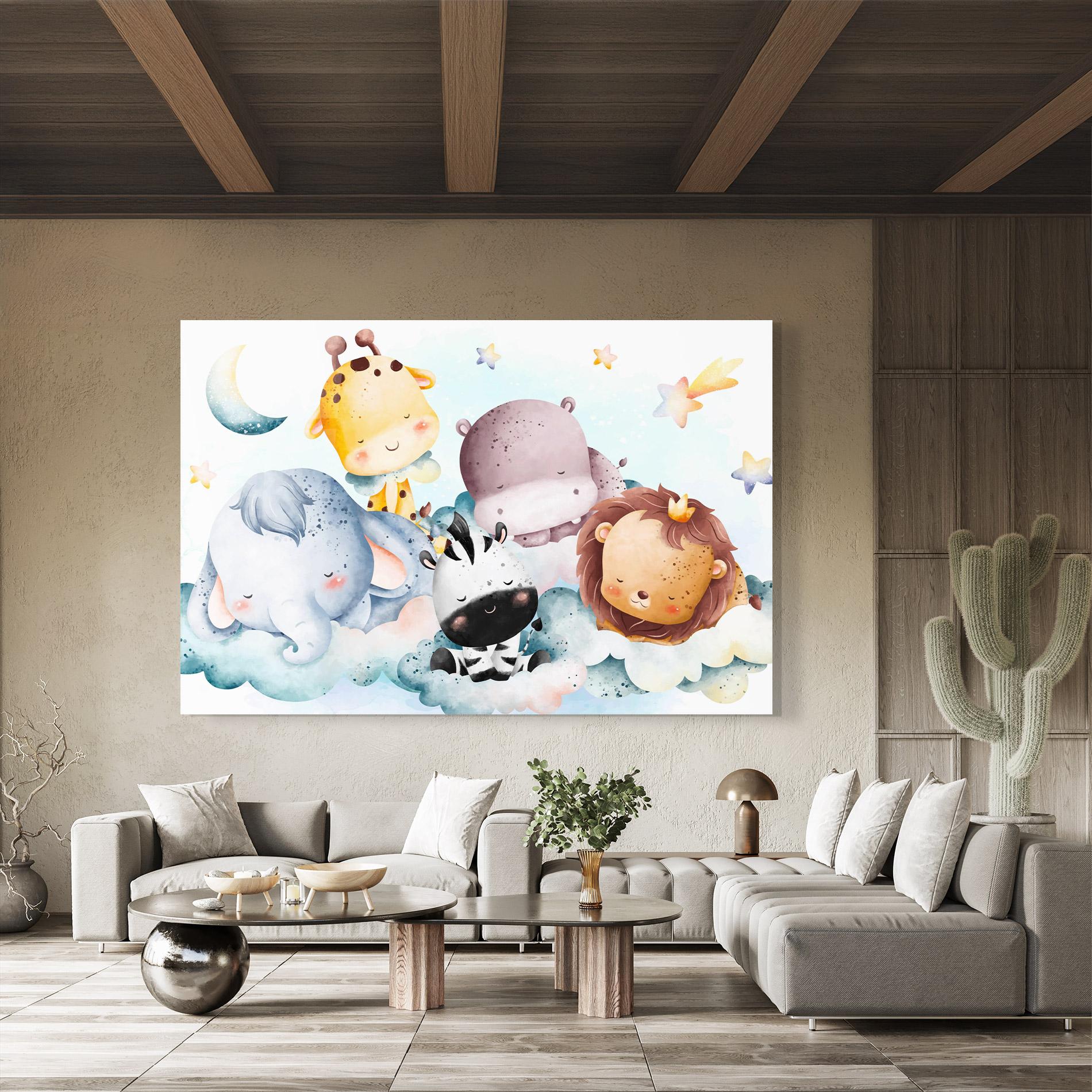 Glasbild Sleepy Cute Animals mockup 8