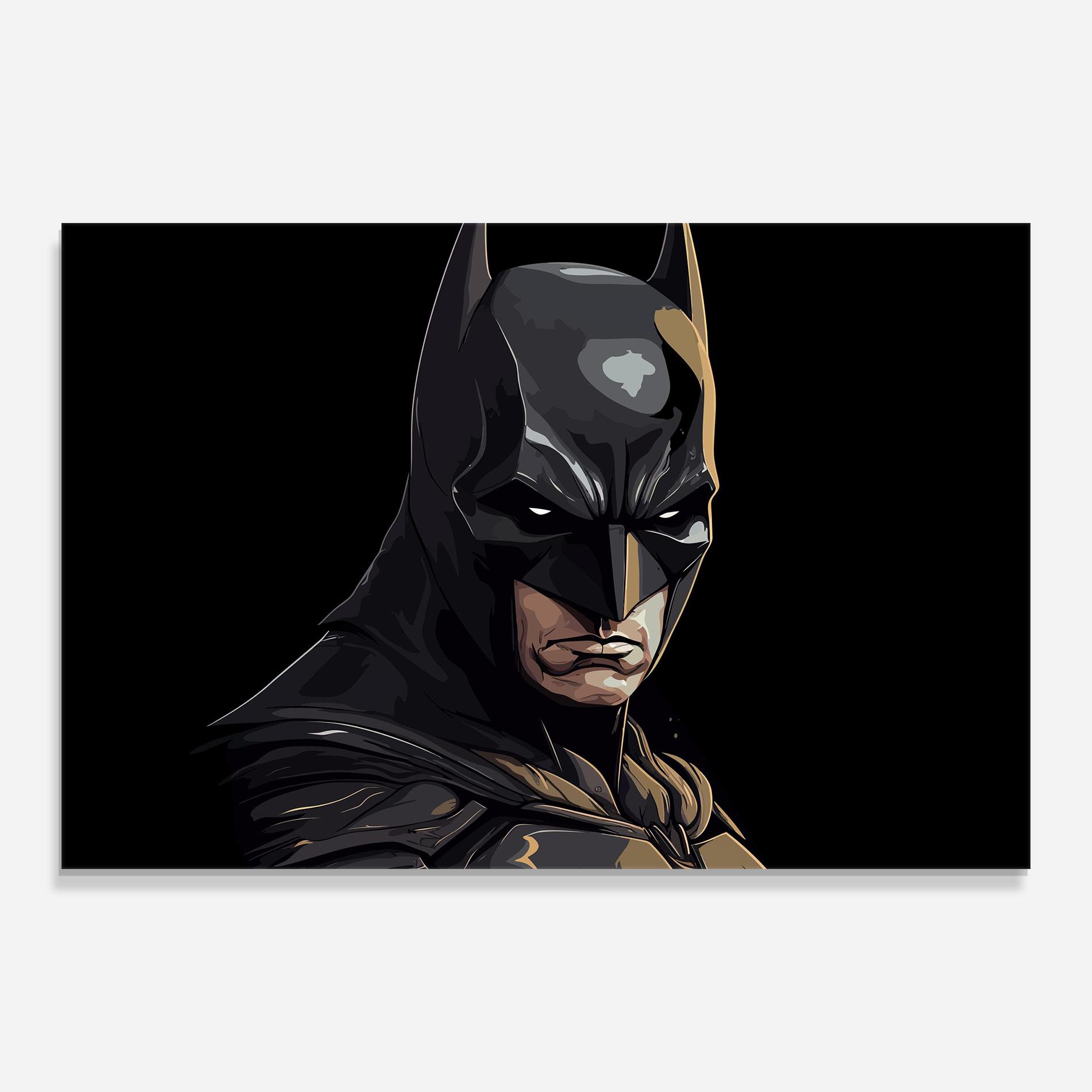 Glasbild Angry Batman mockup 0