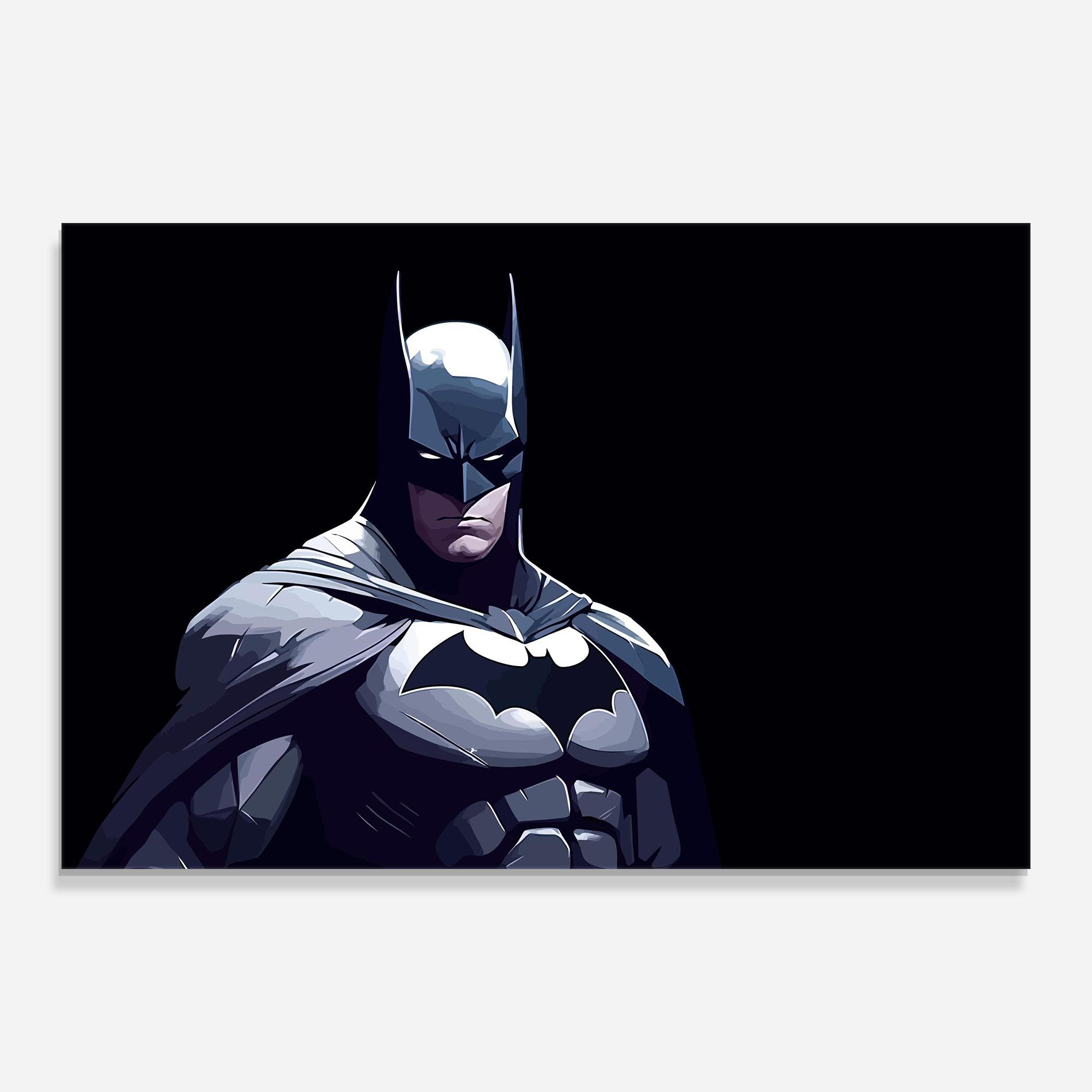 Glasbild Batman Art mockup 0