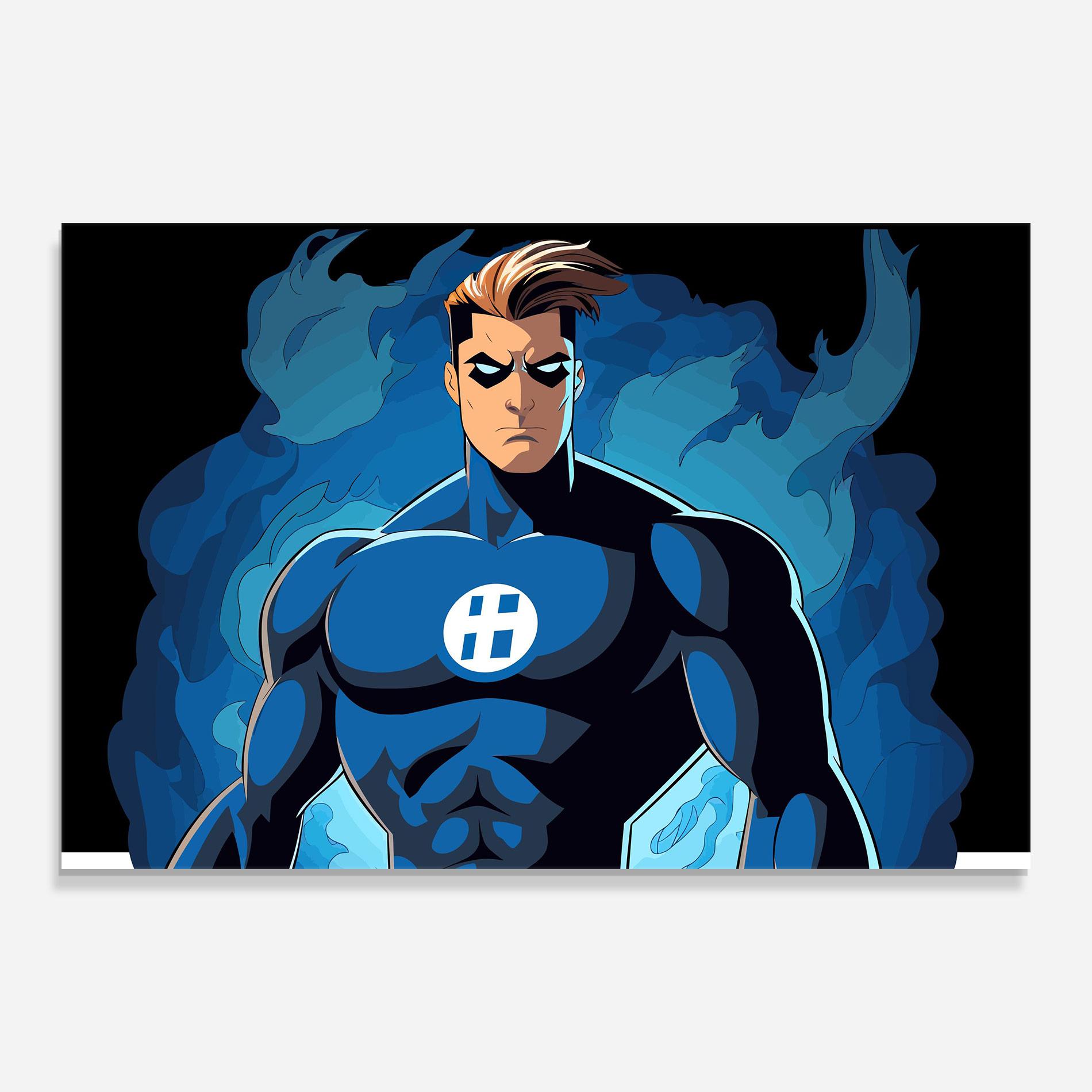 Glasbild Blue Hero mockup 0