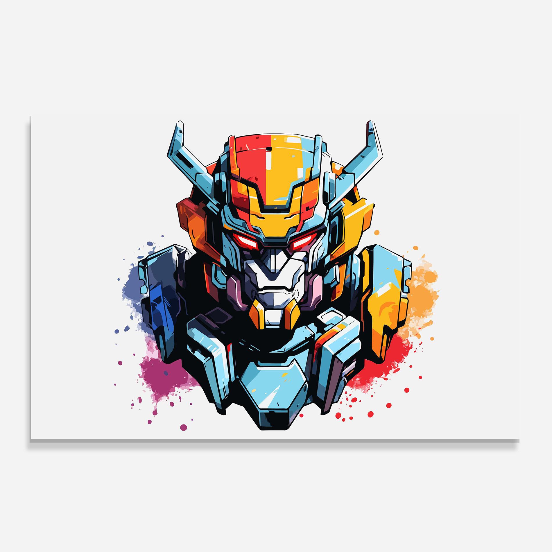Glasbild Colorful Robot mockup 0