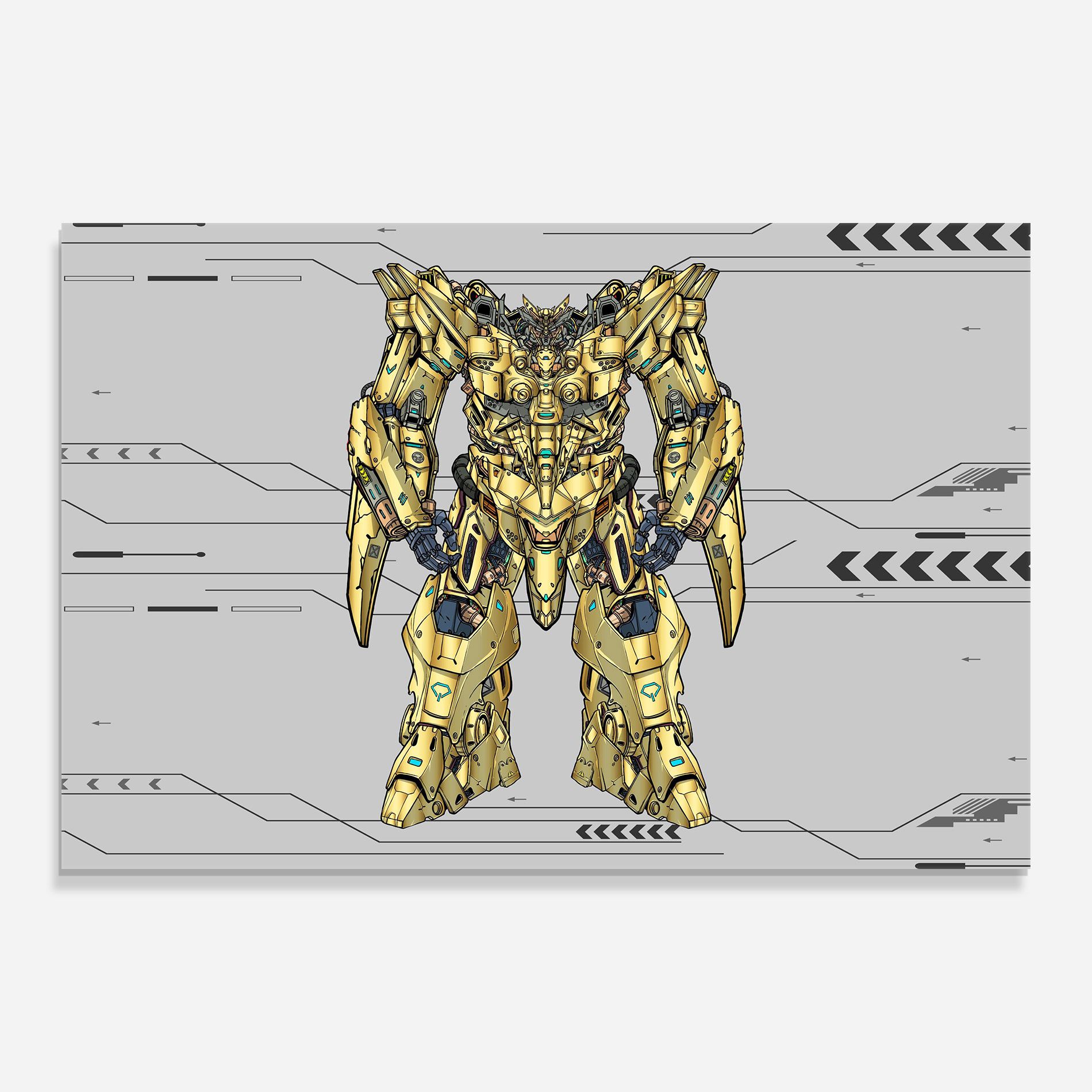 Yellow Grey Robot mockup 0