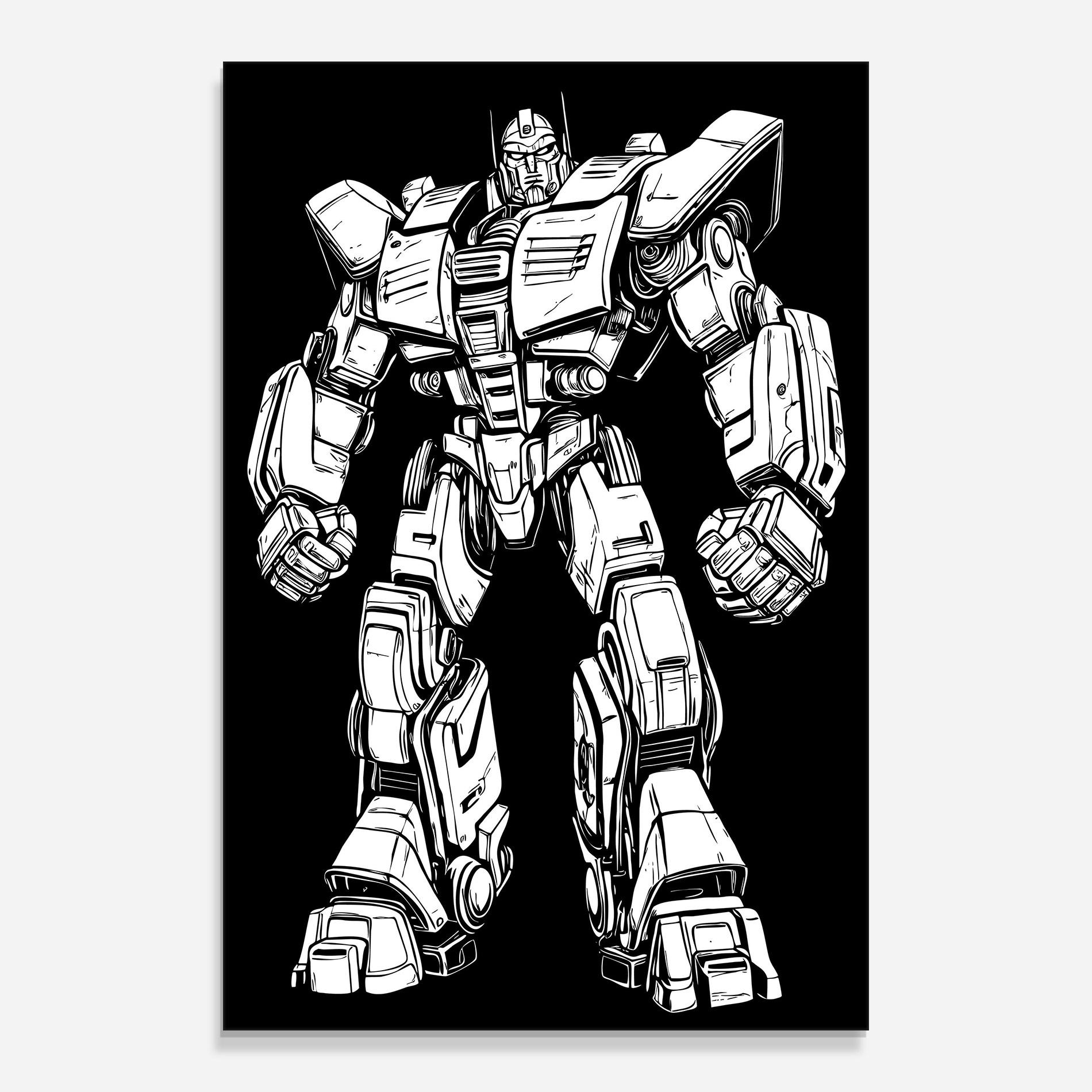 Glasbild Battlefield Robot Art mockup 0