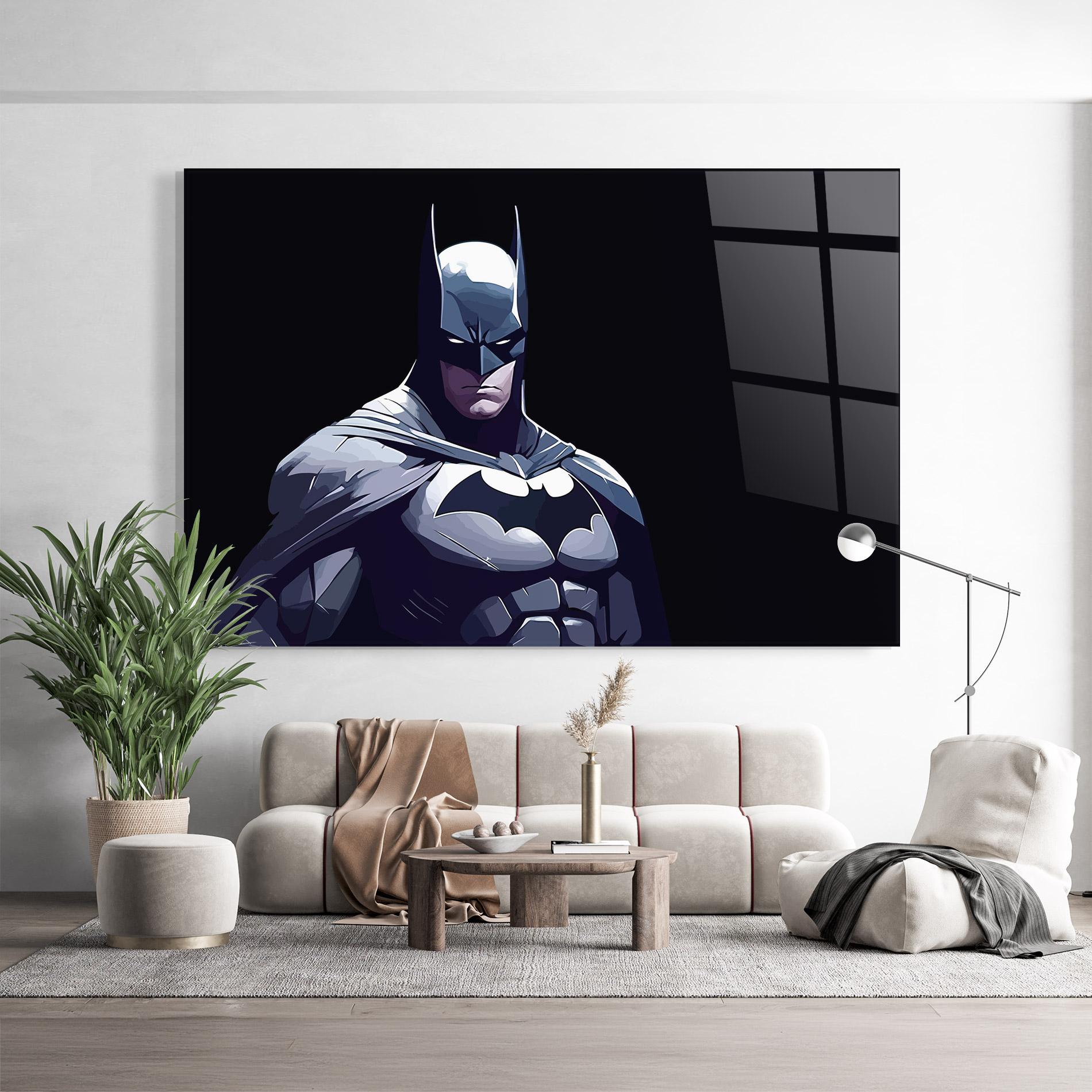 Glasbild Batman Art mockup 9