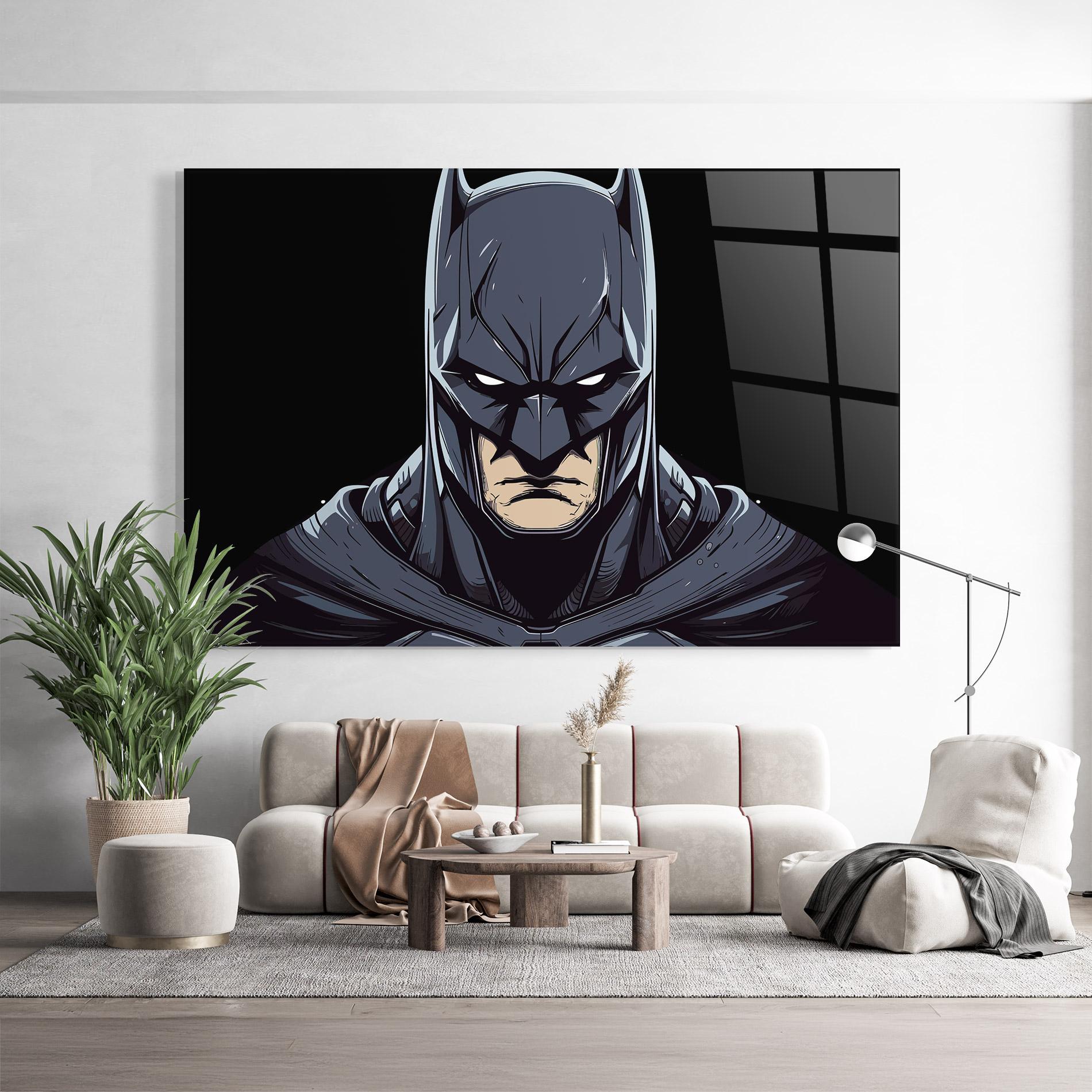 Glasbild Batman Face mockup 9