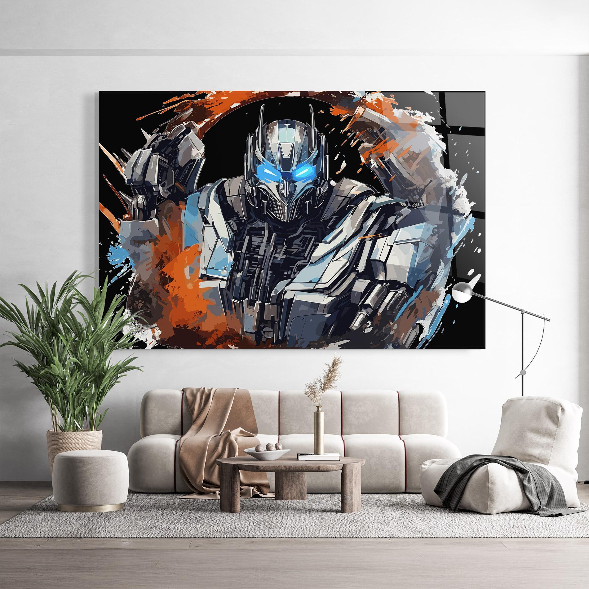 Glasbild Blue Eyes Transformers mockup 9