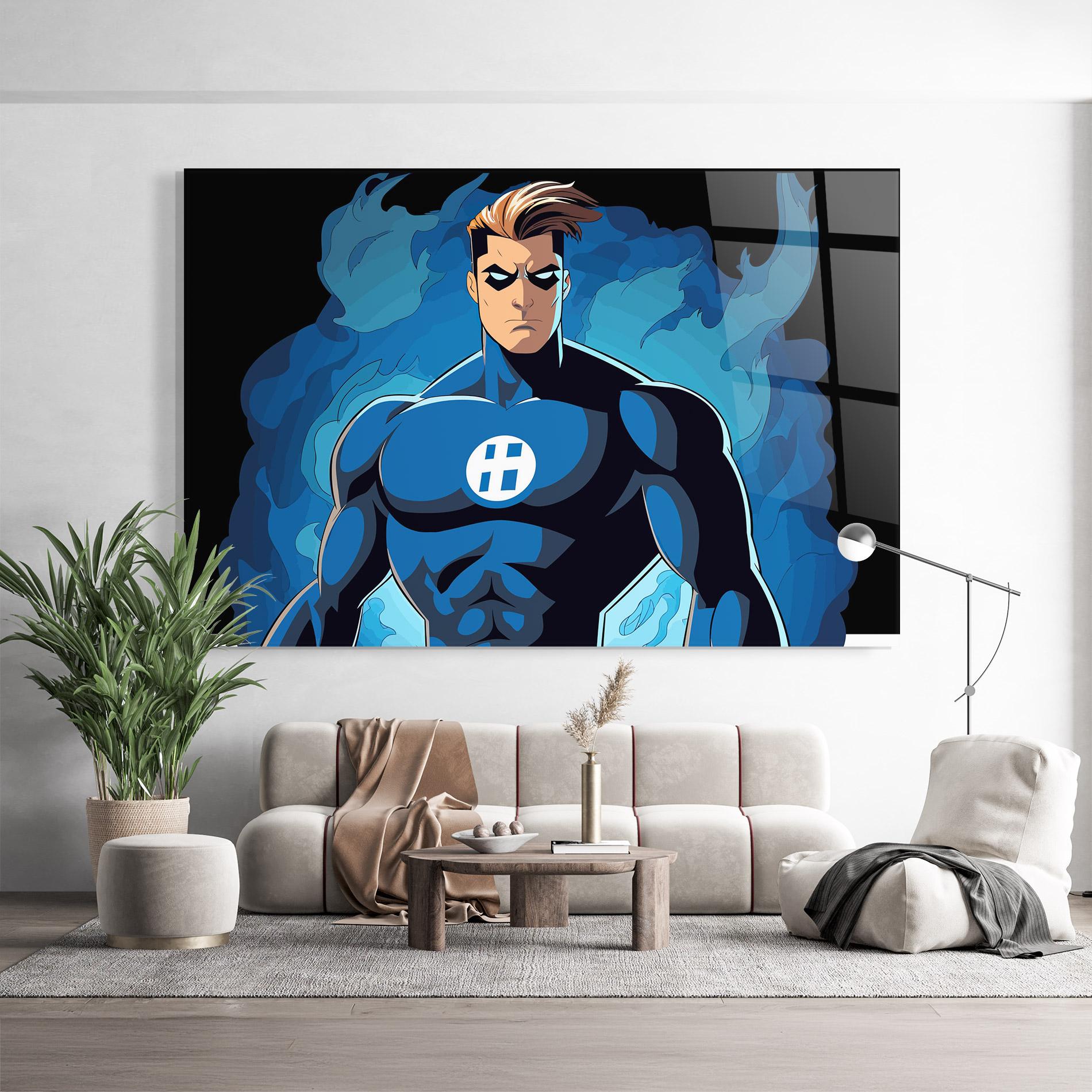 Glasbild Blue Hero mockup 9