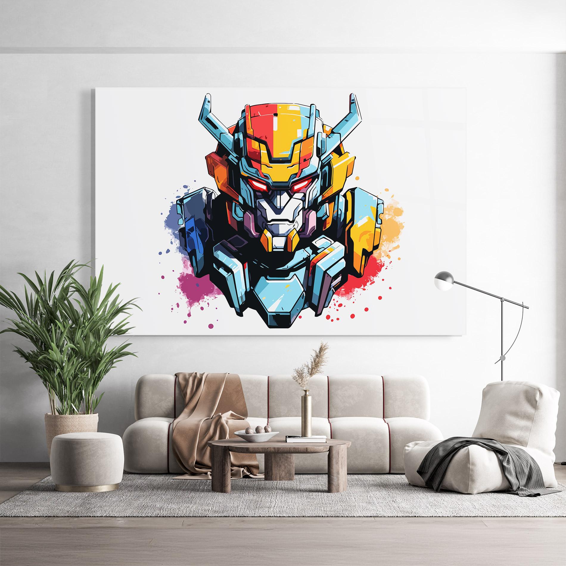 Glasbild Colorful Robot mockup 9