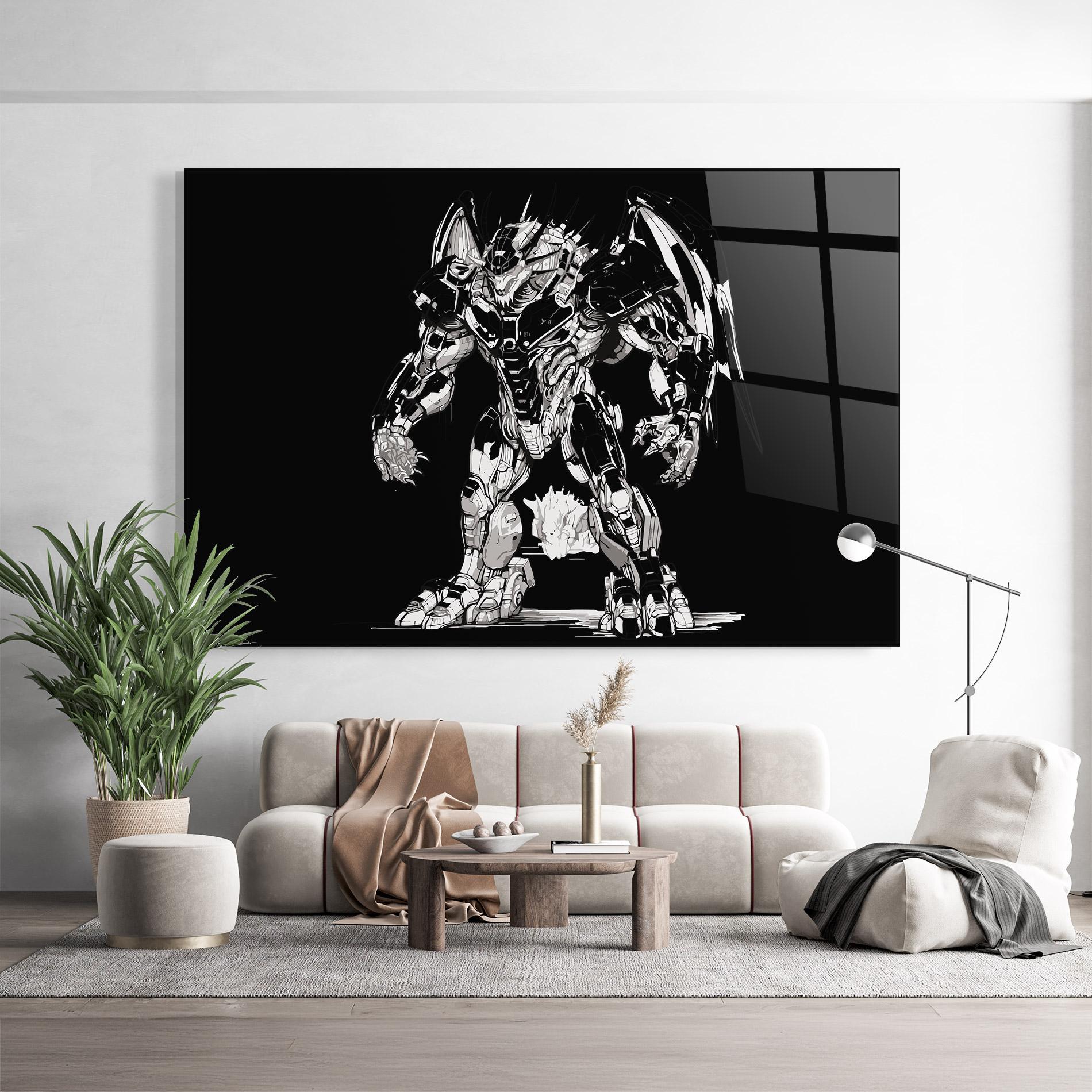 Glasbild Dragon Robot mockup 9