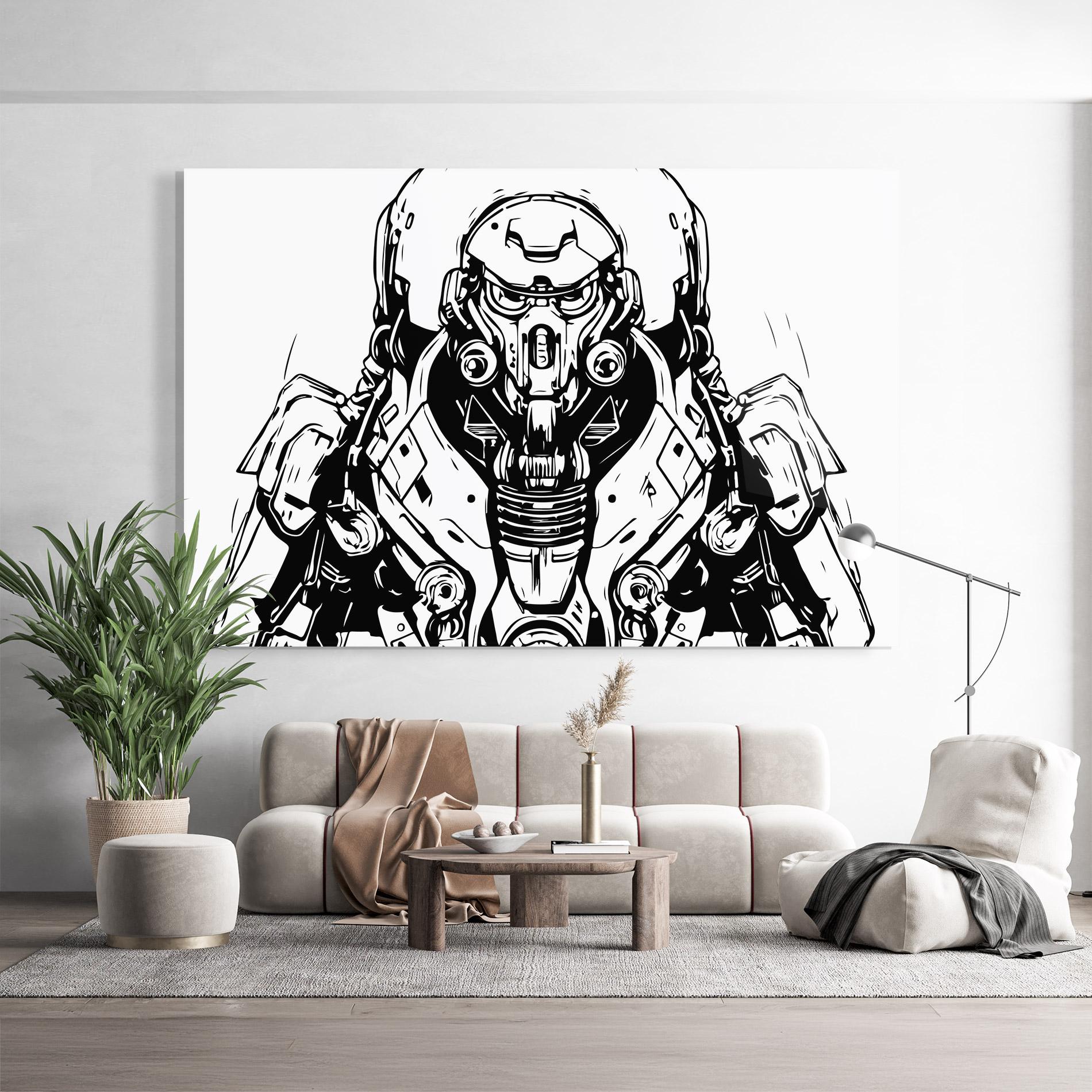 Glasbild Military Robot mockup 9