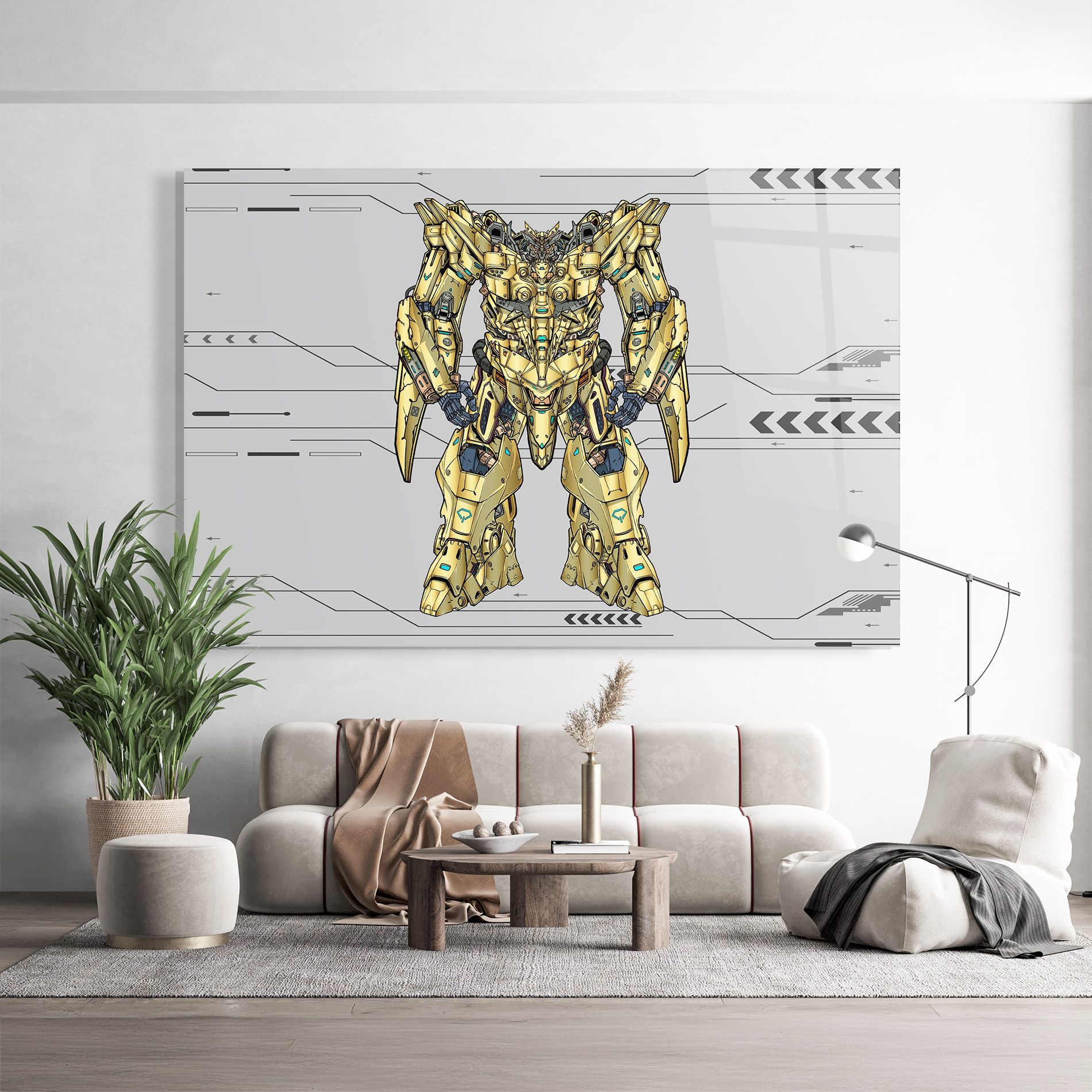 Yellow Grey Robot mockup 9