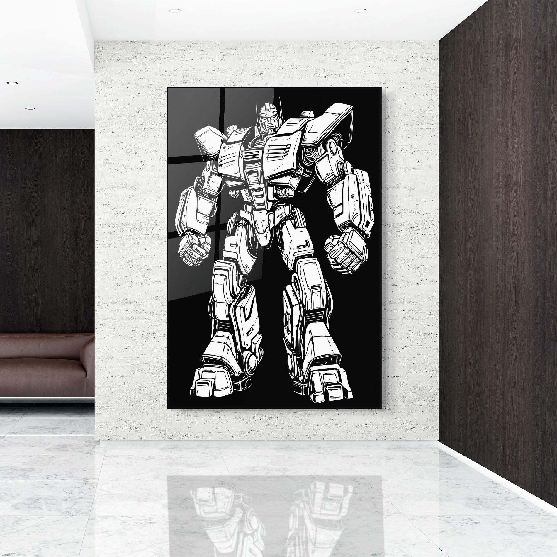 Glasbild Battlefield Robot Art mockup 9