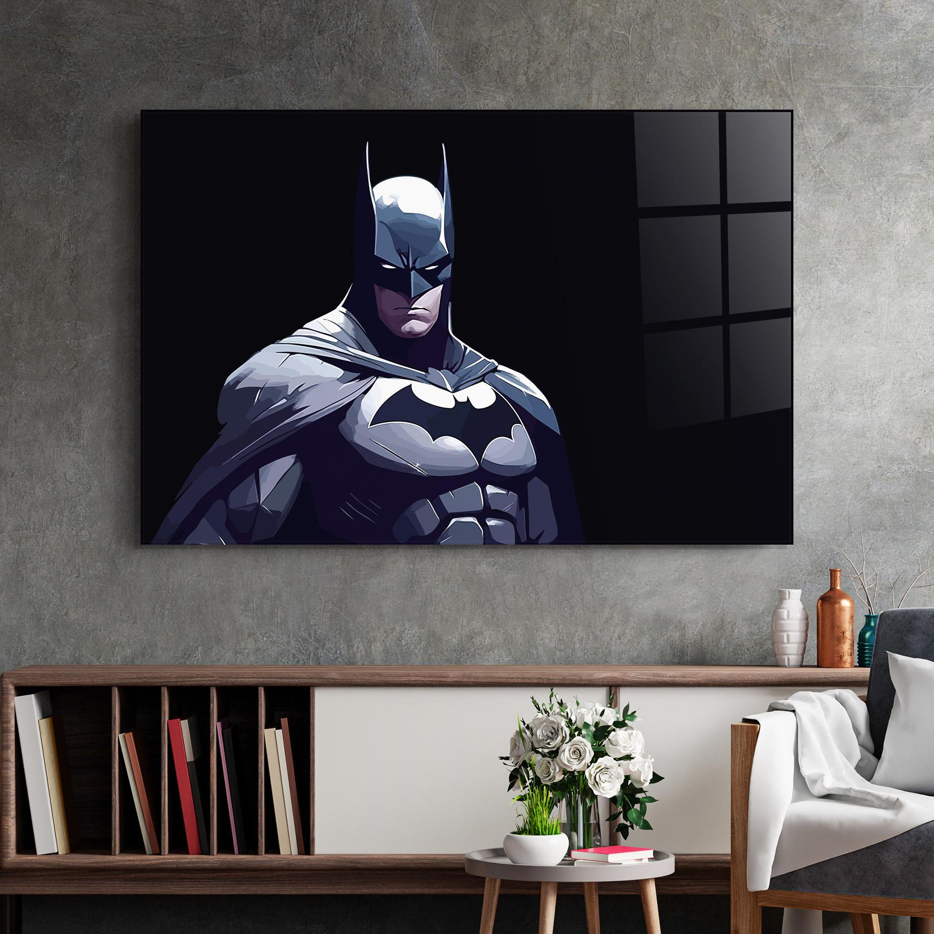 Glasbild Batman Art mockup 2