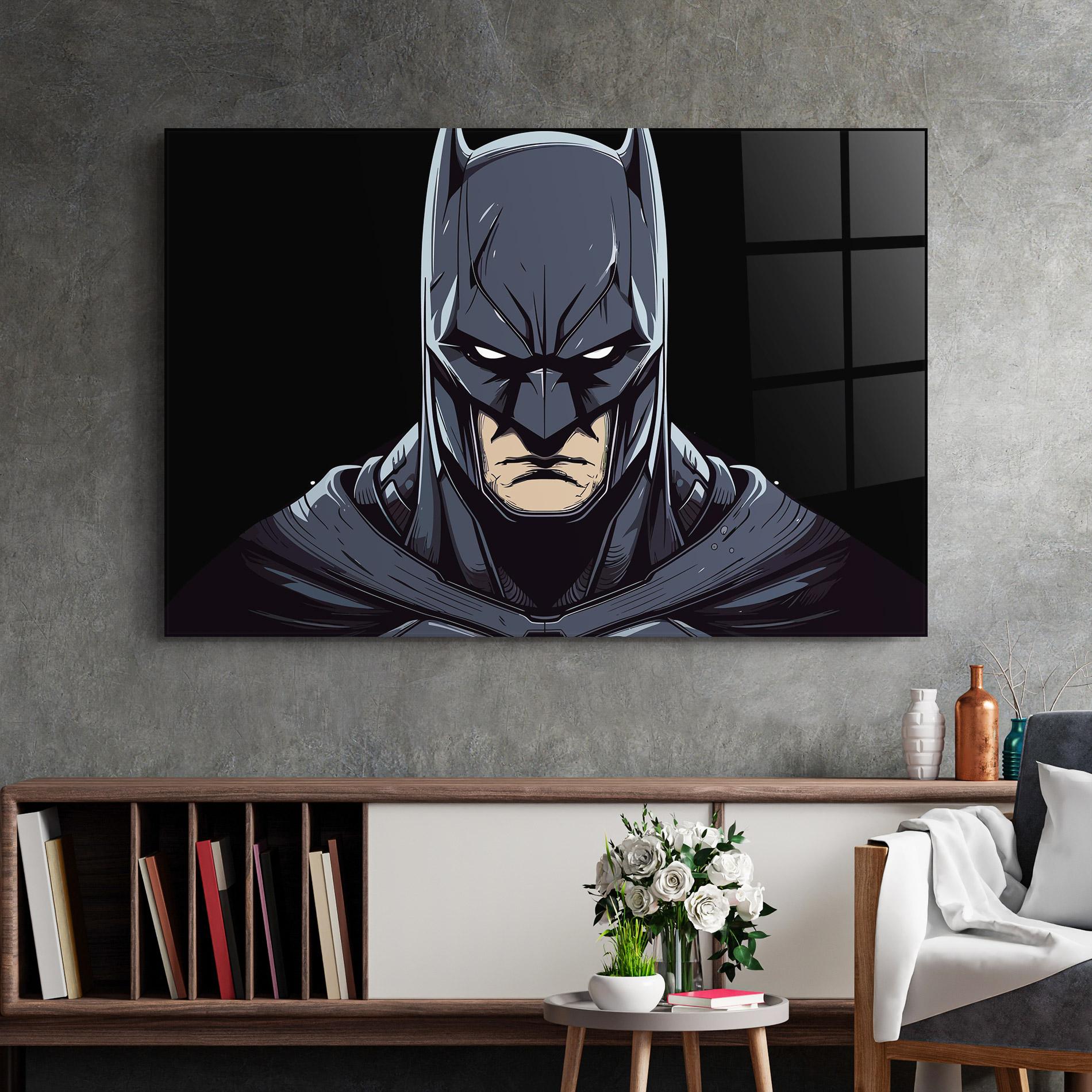 Glasbild Batman Face mockup 2