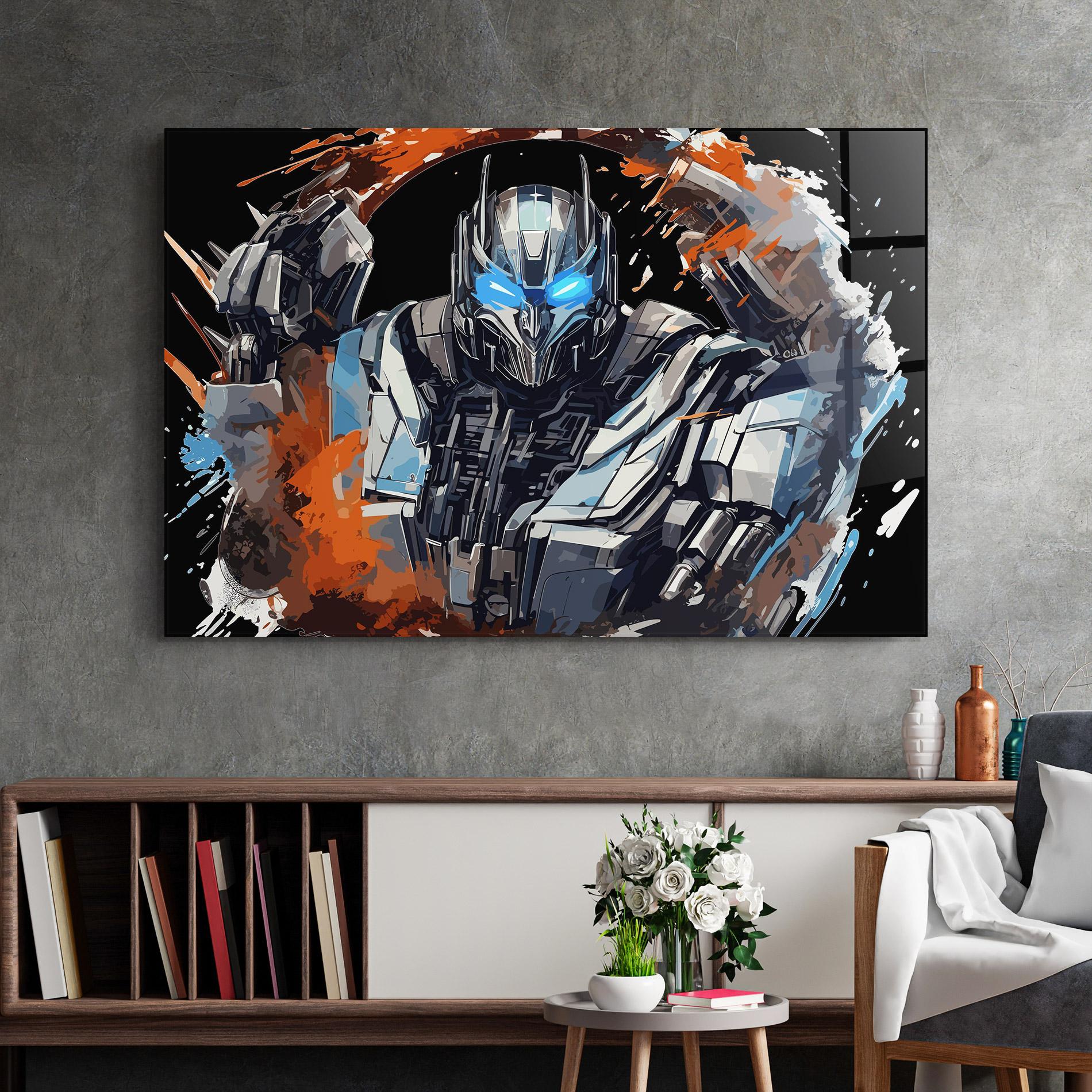 Glasbild Blue Eyes Transformers mockup 2