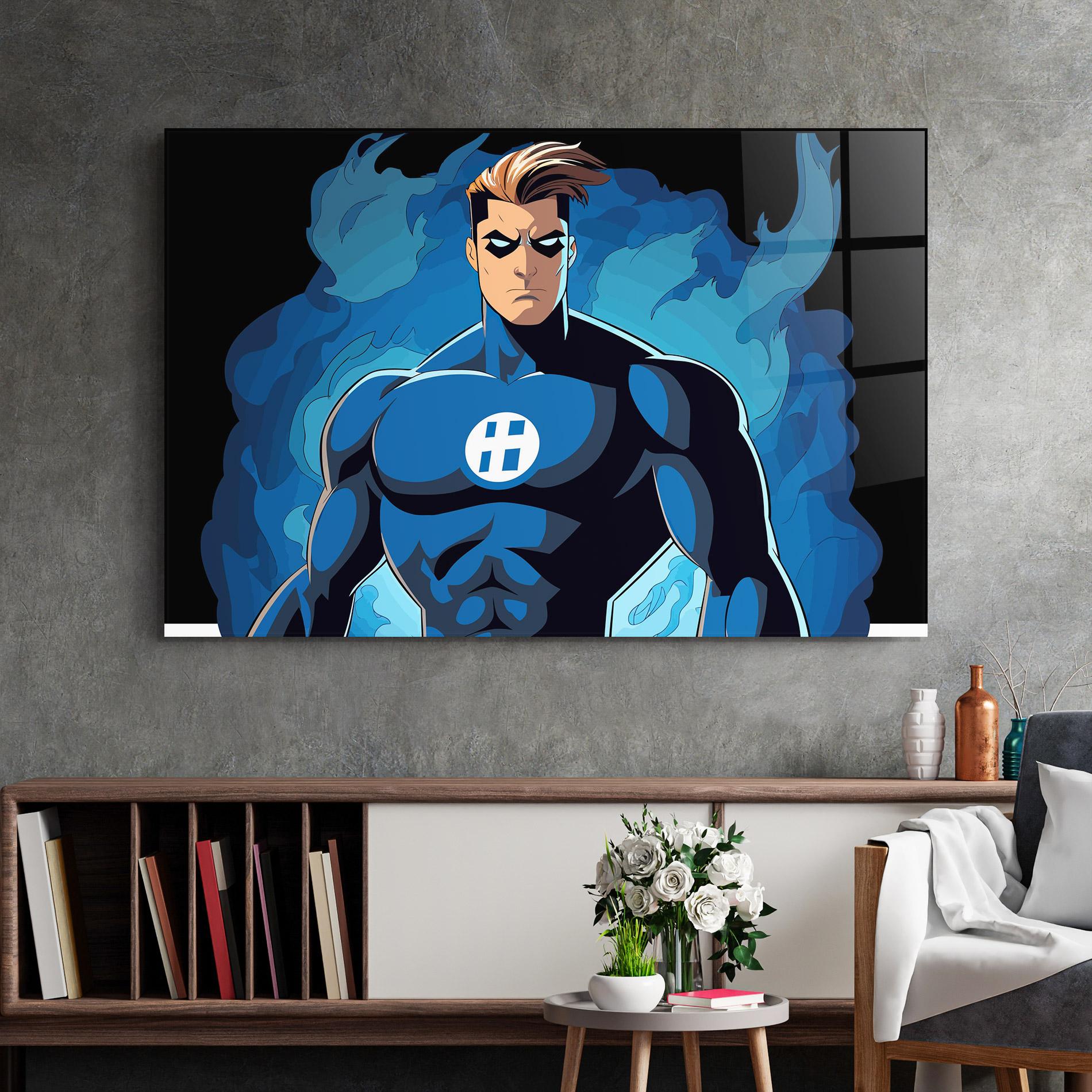 Glasbild Blue Hero mockup 2