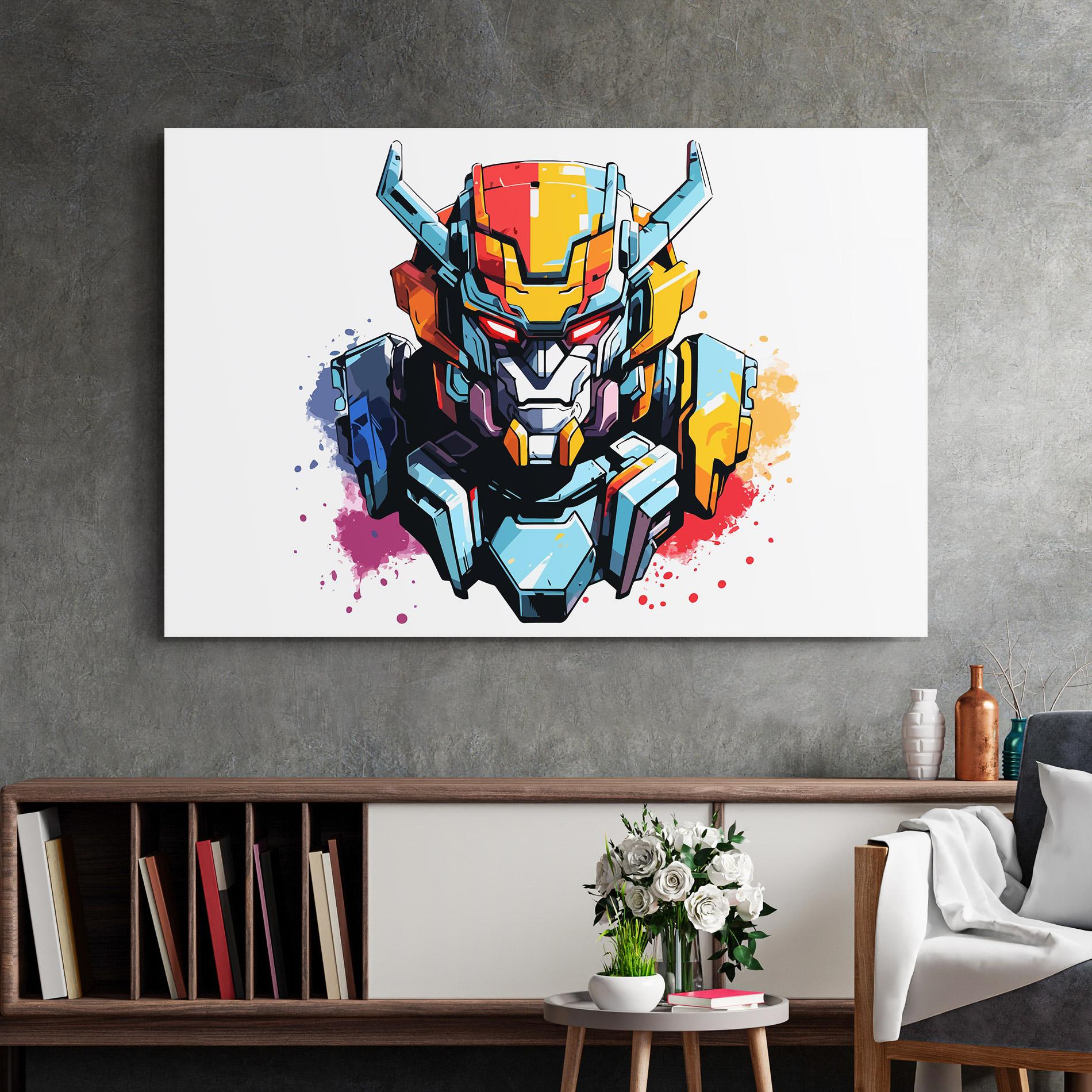 Glasbild Colorful Robot mockup 2