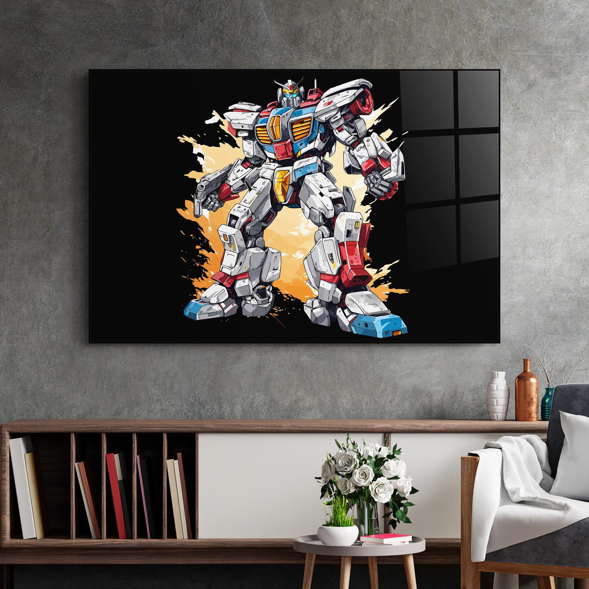 Glasbild Crazy Robot mockup 2