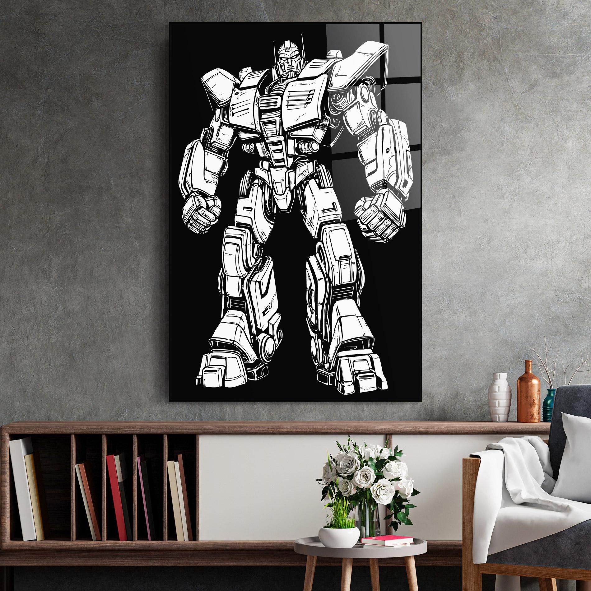 Glasbild Battlefield Robot Art mockup 2