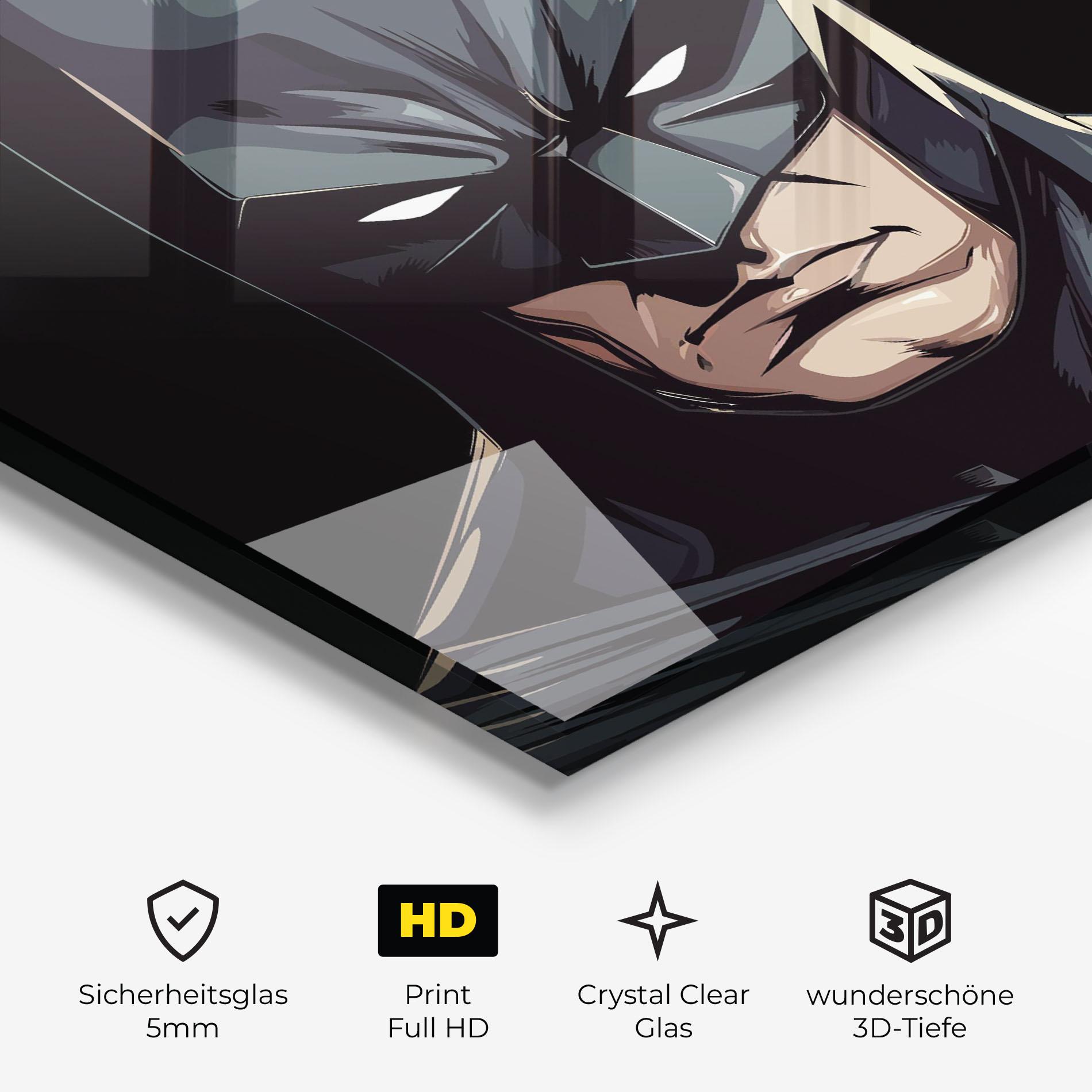 Glasbild Batman mockup 3