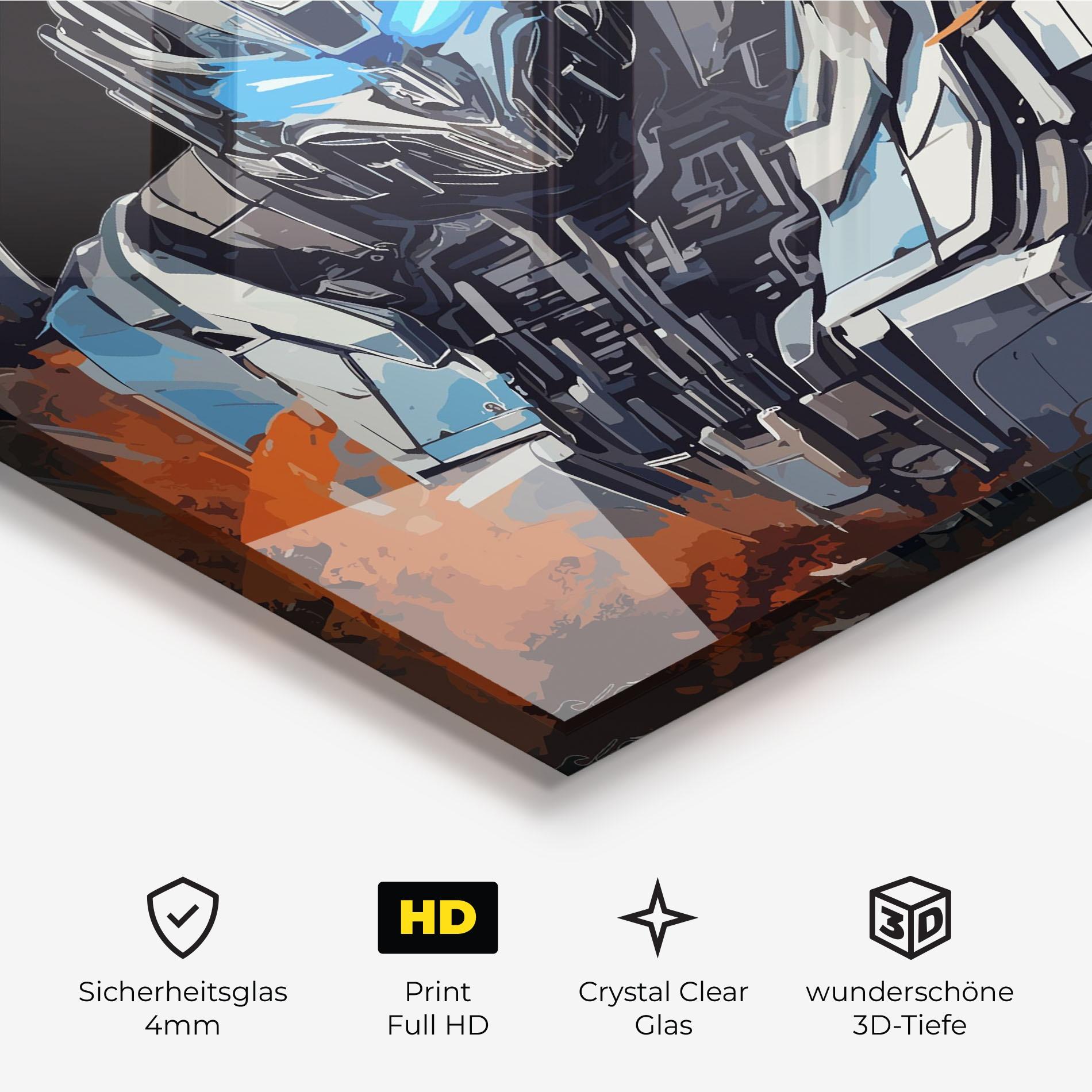 Glasbild Blue Eyes Transformers mockup 3