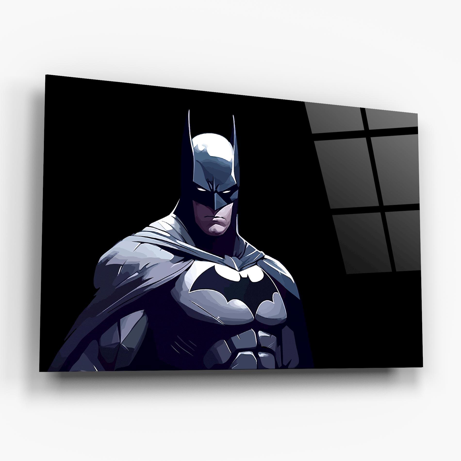 Glasbild Batman Art mockup 6