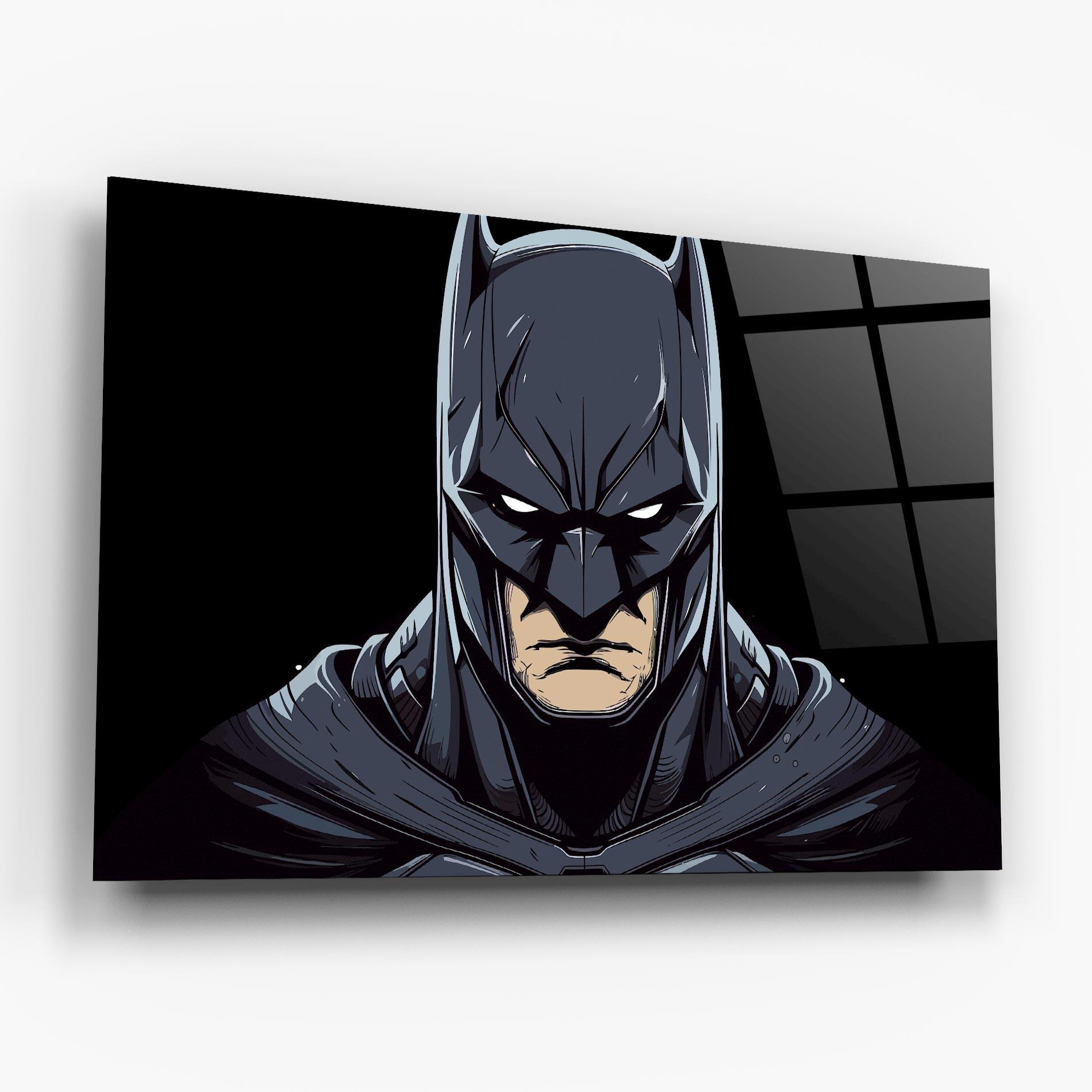 Glasbild Batman Face mockup 6