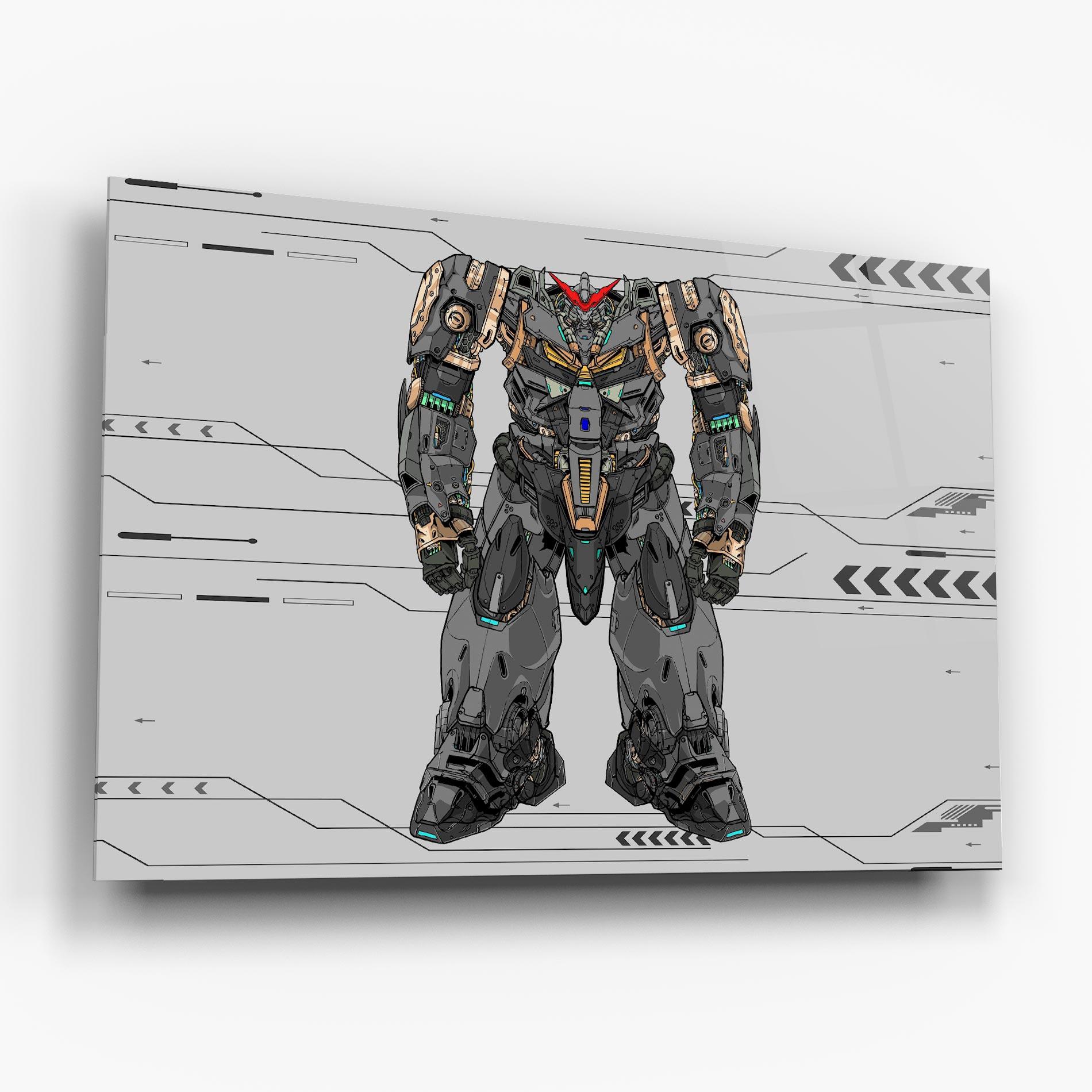 Glasbild Big Grey Robot mockup 6