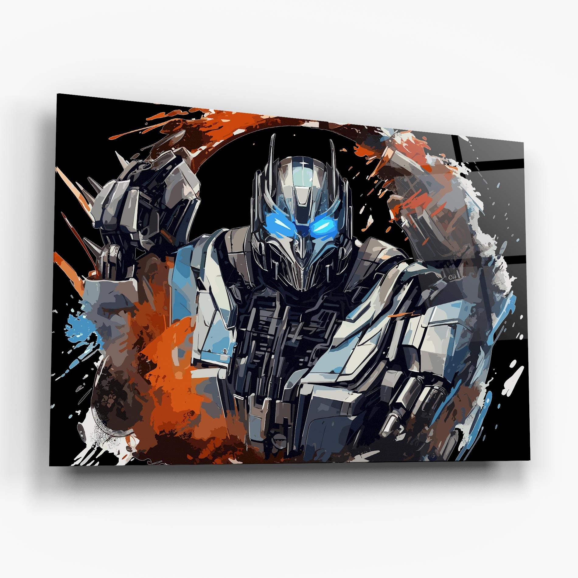 Glasbild Blue Eyes Transformers mockup 6