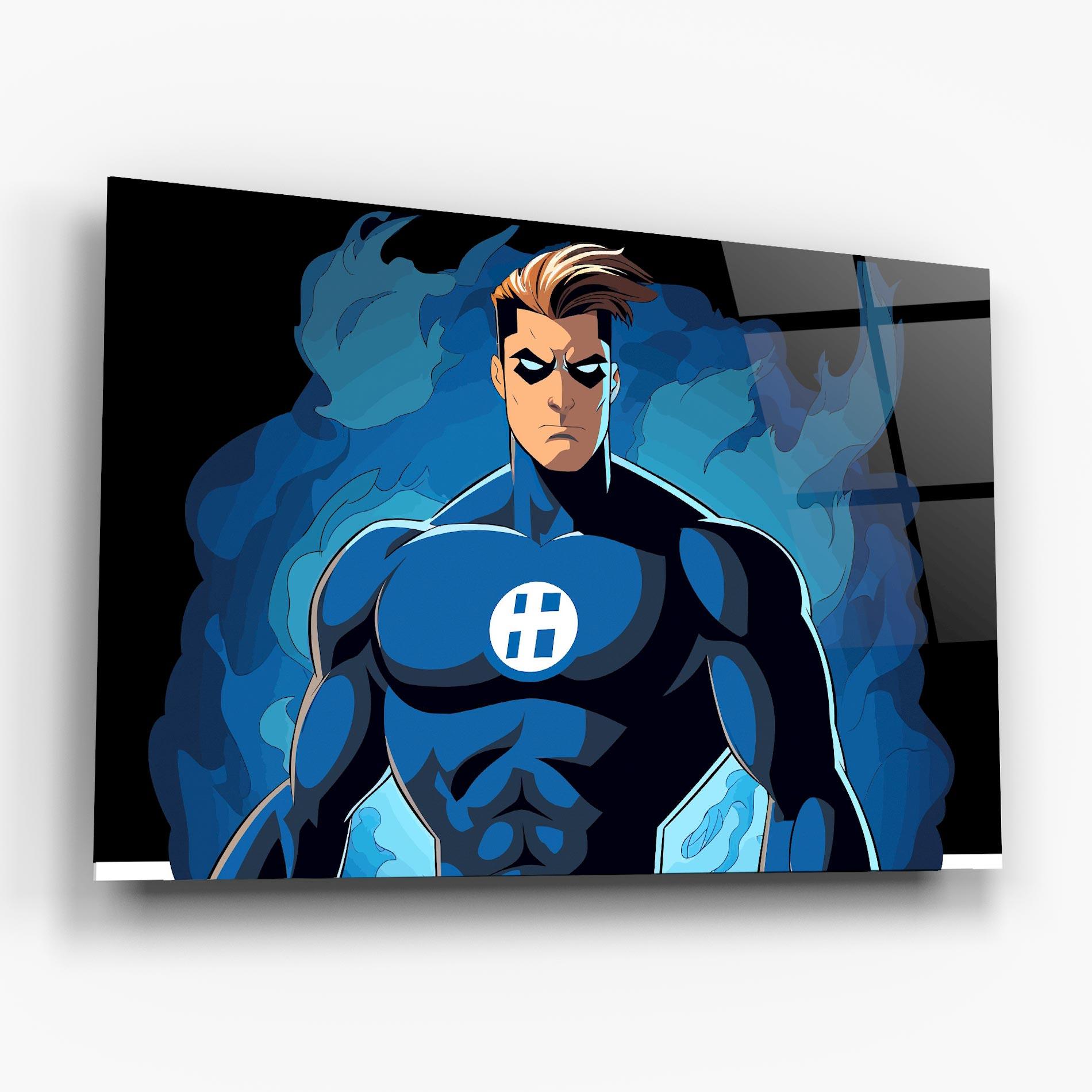 Glasbild Blue Hero mockup 6