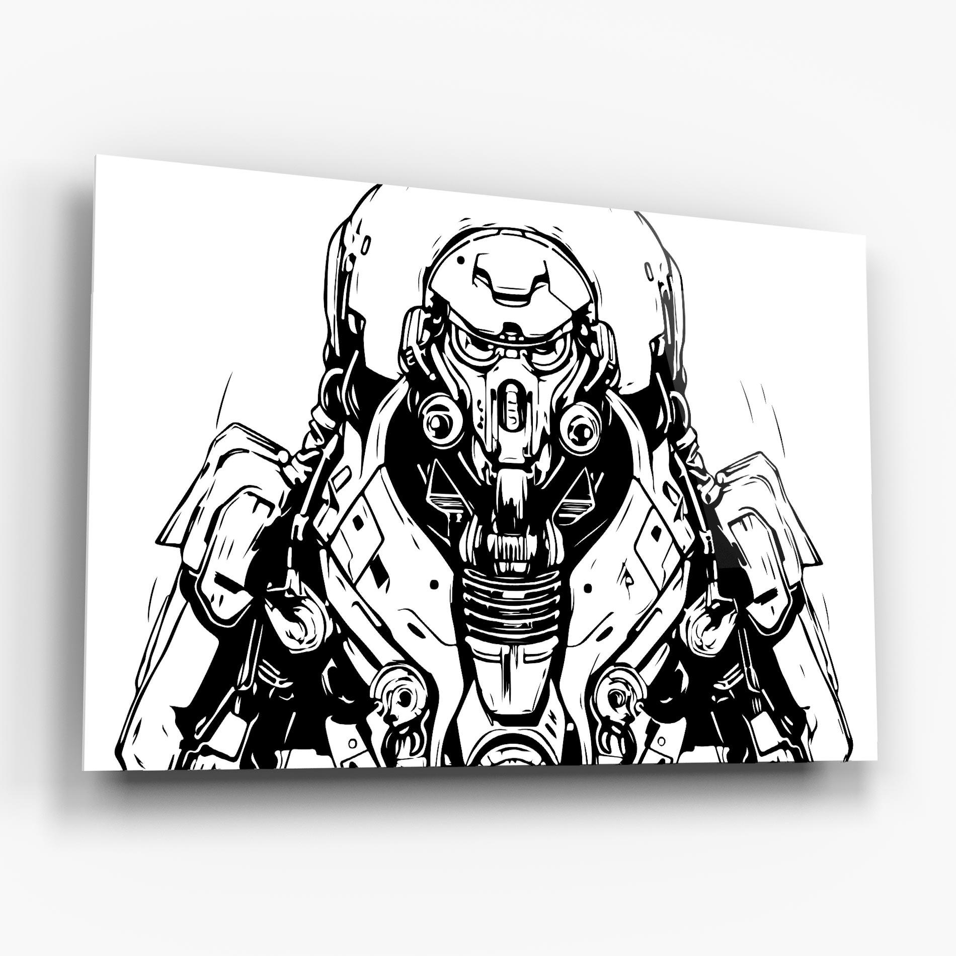 Glasbild Military Robot mockup 6