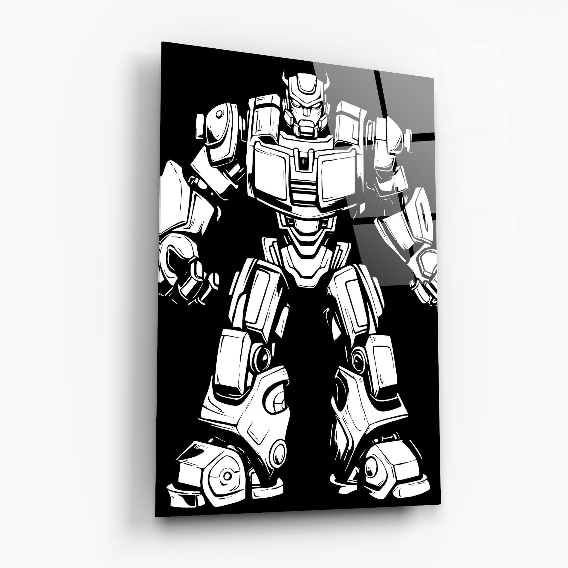 Glasbild Robot Machine mockup 6