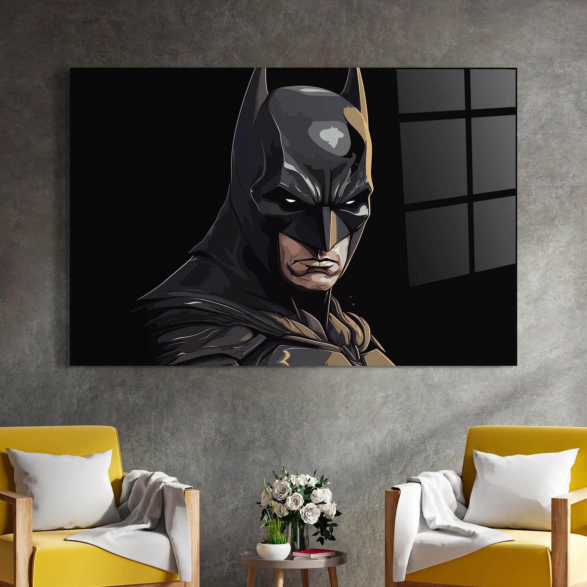 Glasbild Angry Batman mockup 4