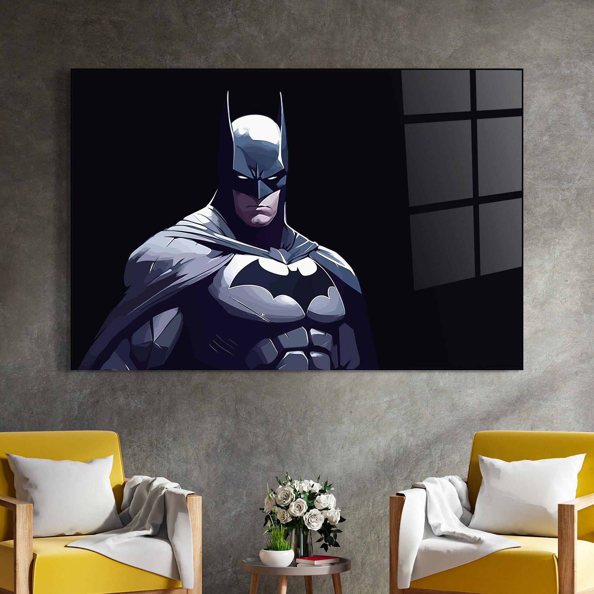 Glasbild Batman Art mockup 4
