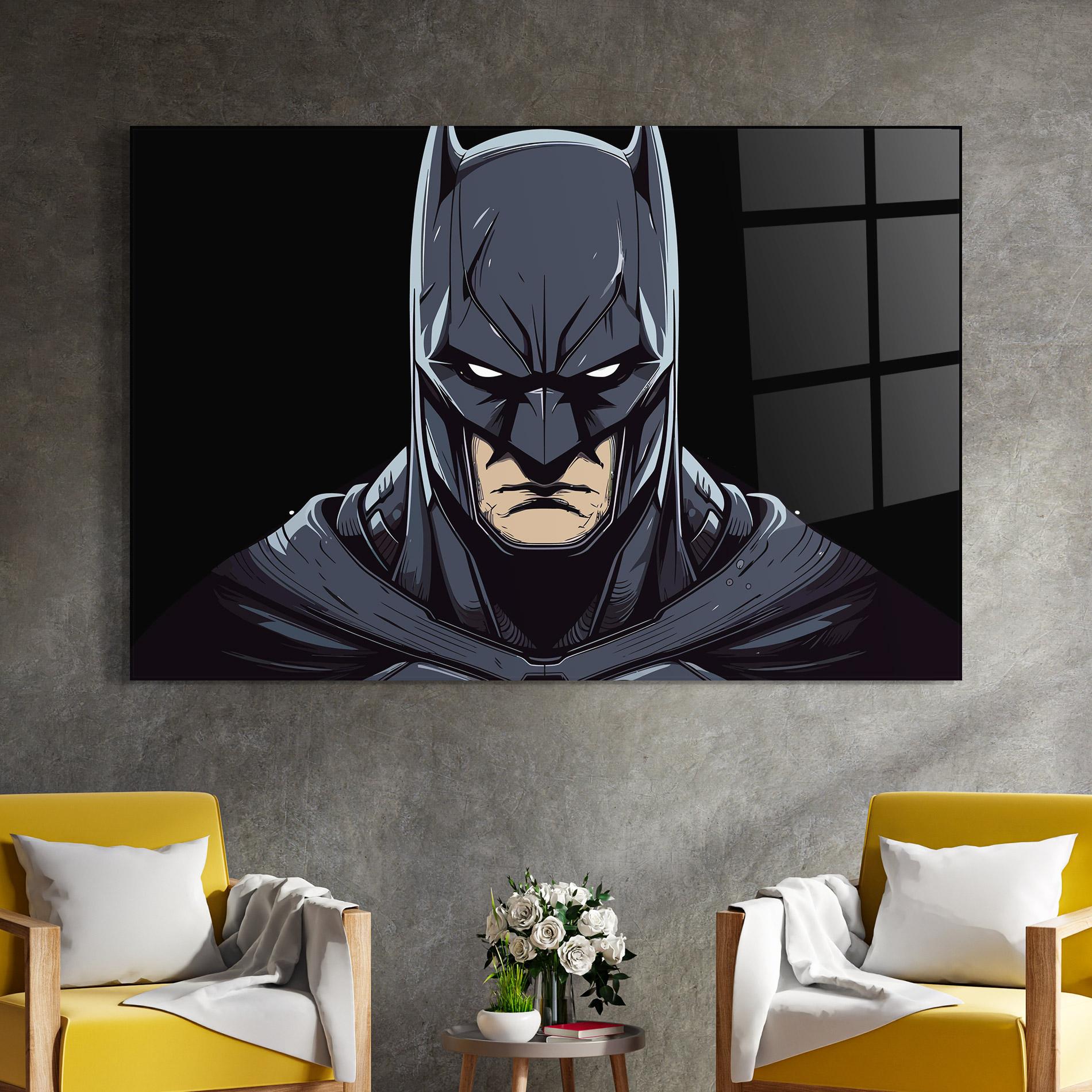 Glasbild Batman Face mockup 4