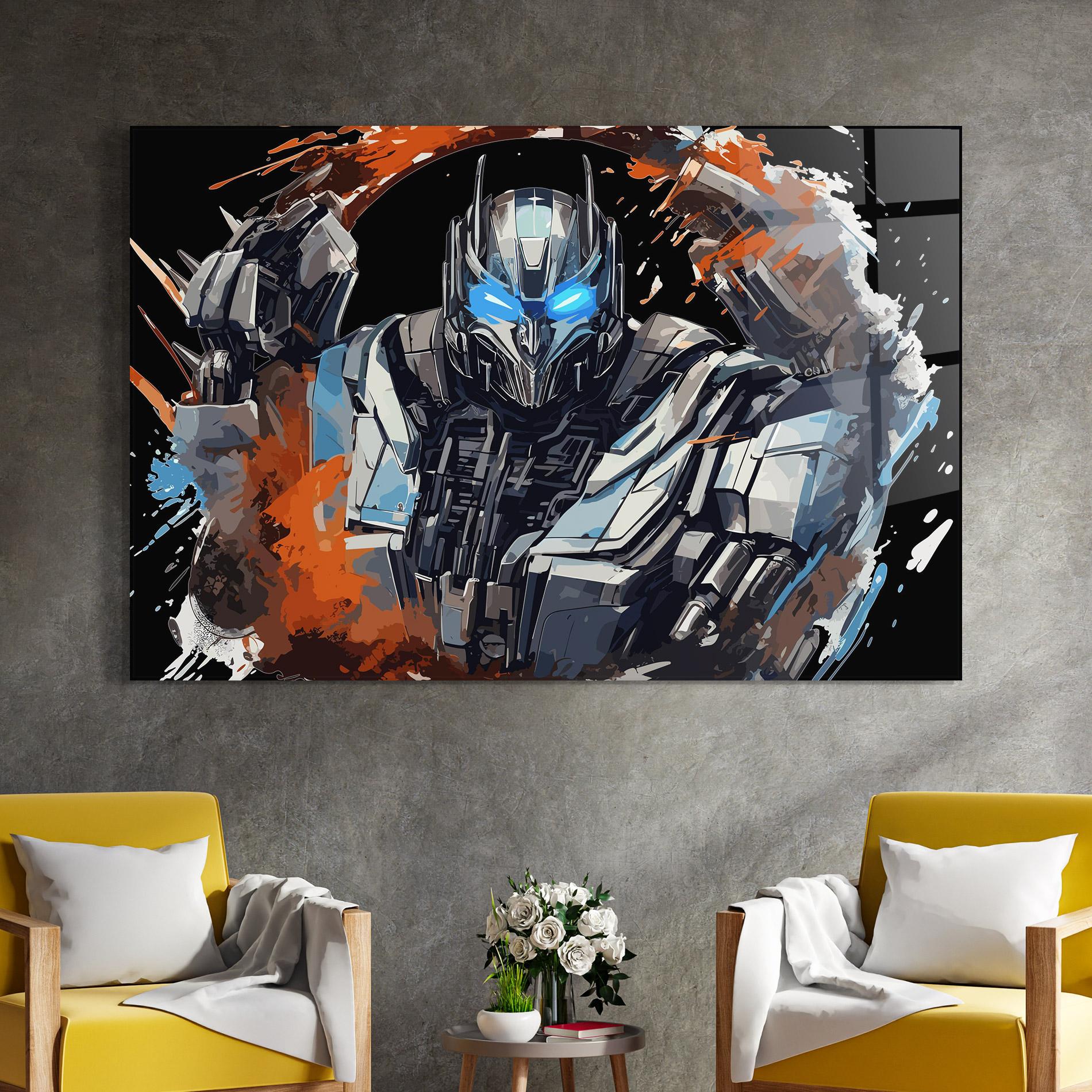 Glasbild Blue Eyes Transformers mockup 4