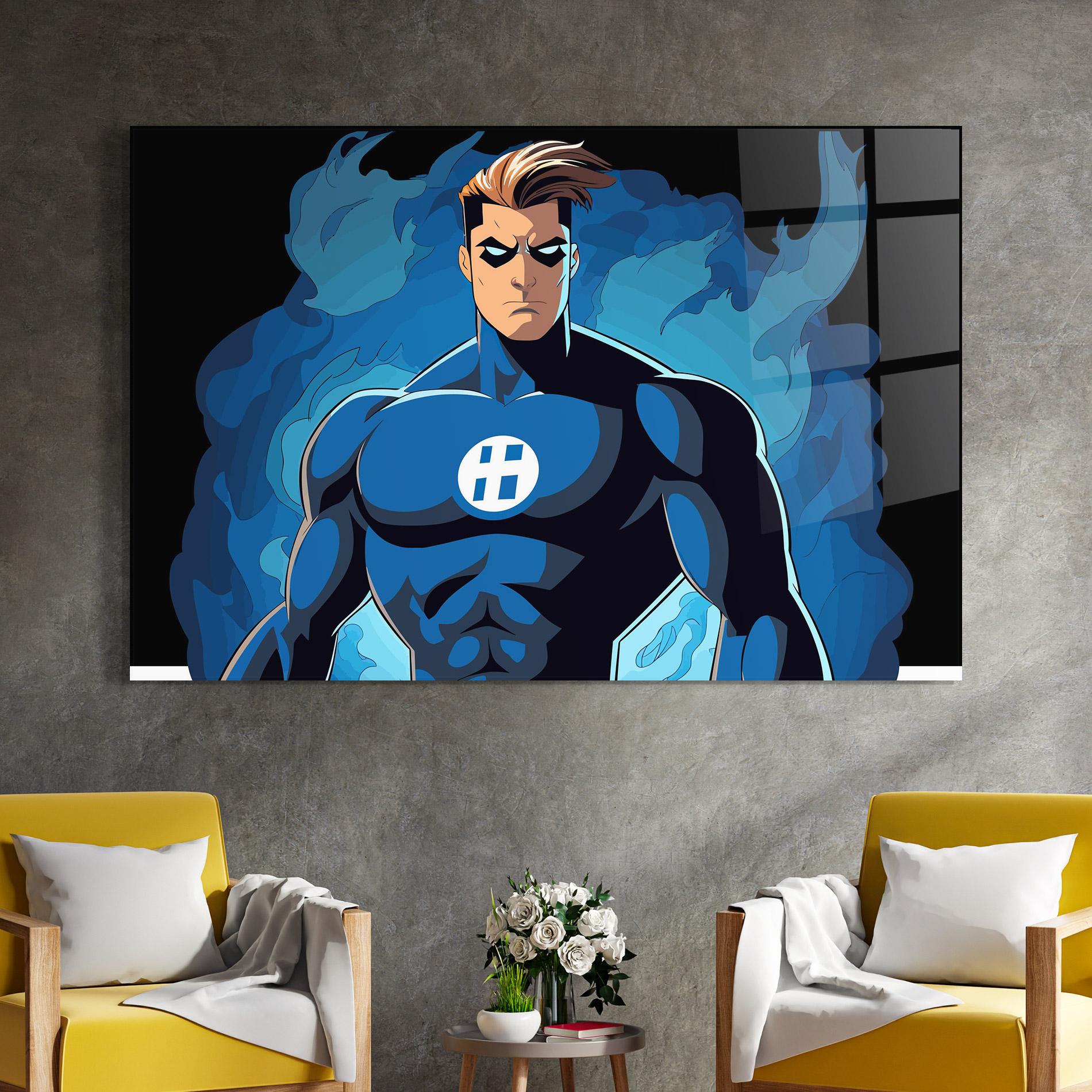 Glasbild Blue Hero mockup 4