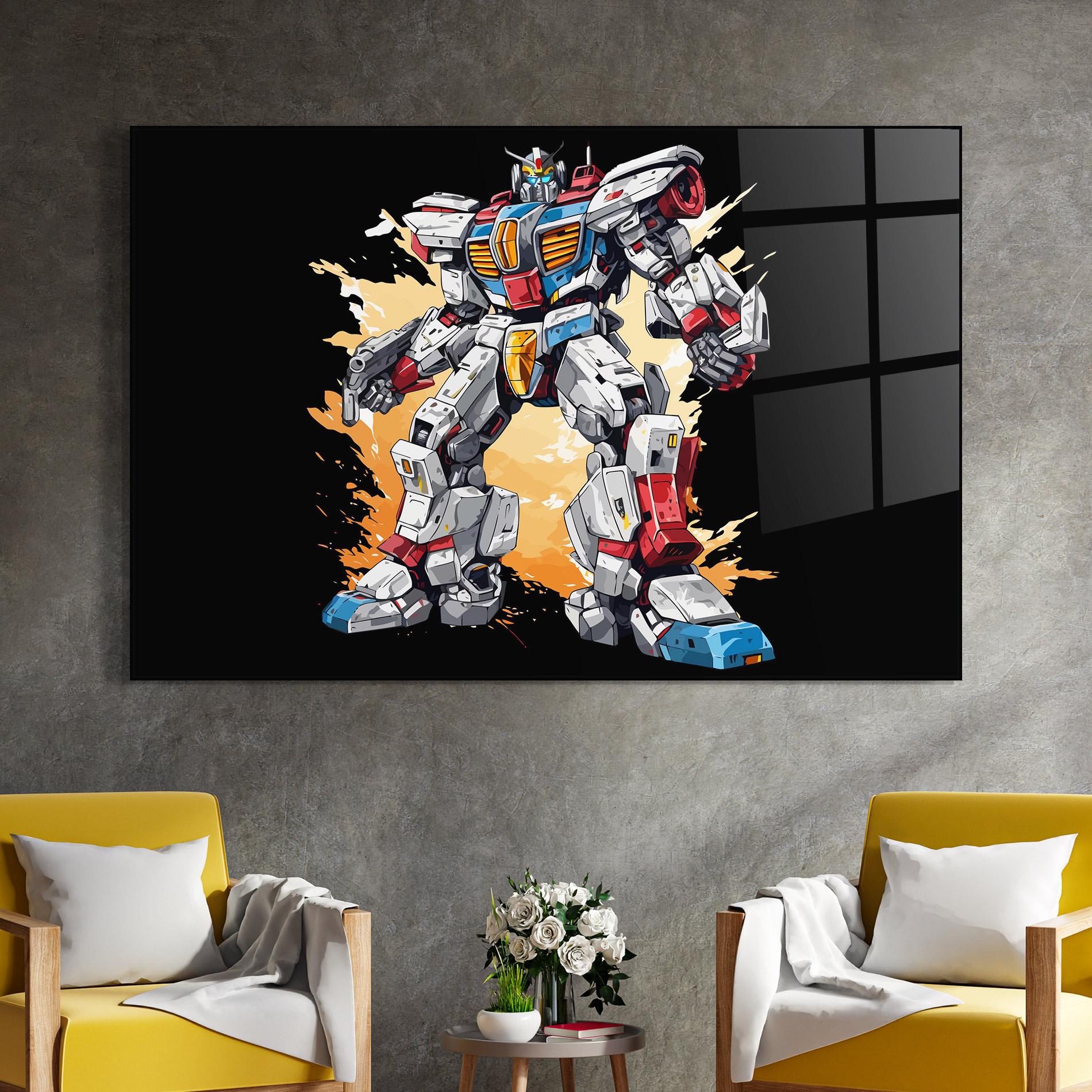 Glasbild Crazy Robot mockup 4