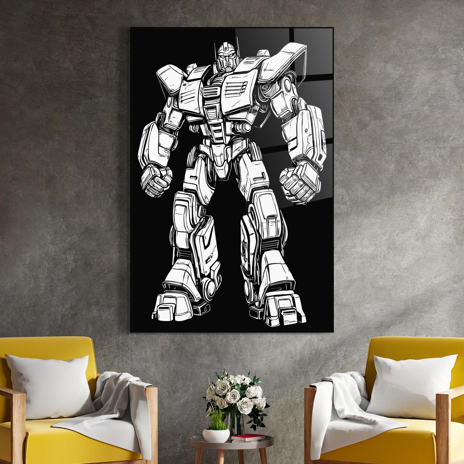 Glasbild Battlefield Robot Art mockup 4
