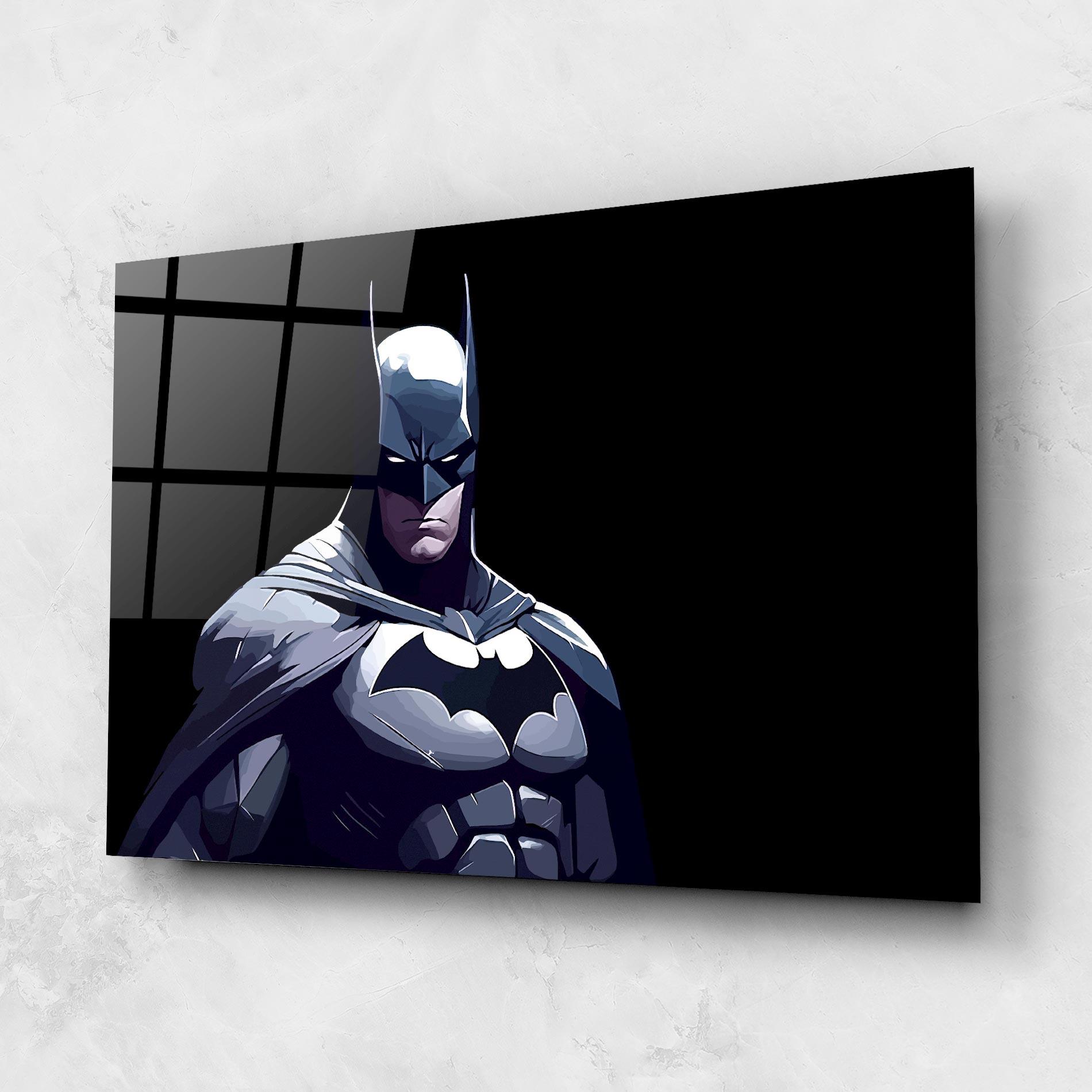 Glasbild Batman Art mockup 1