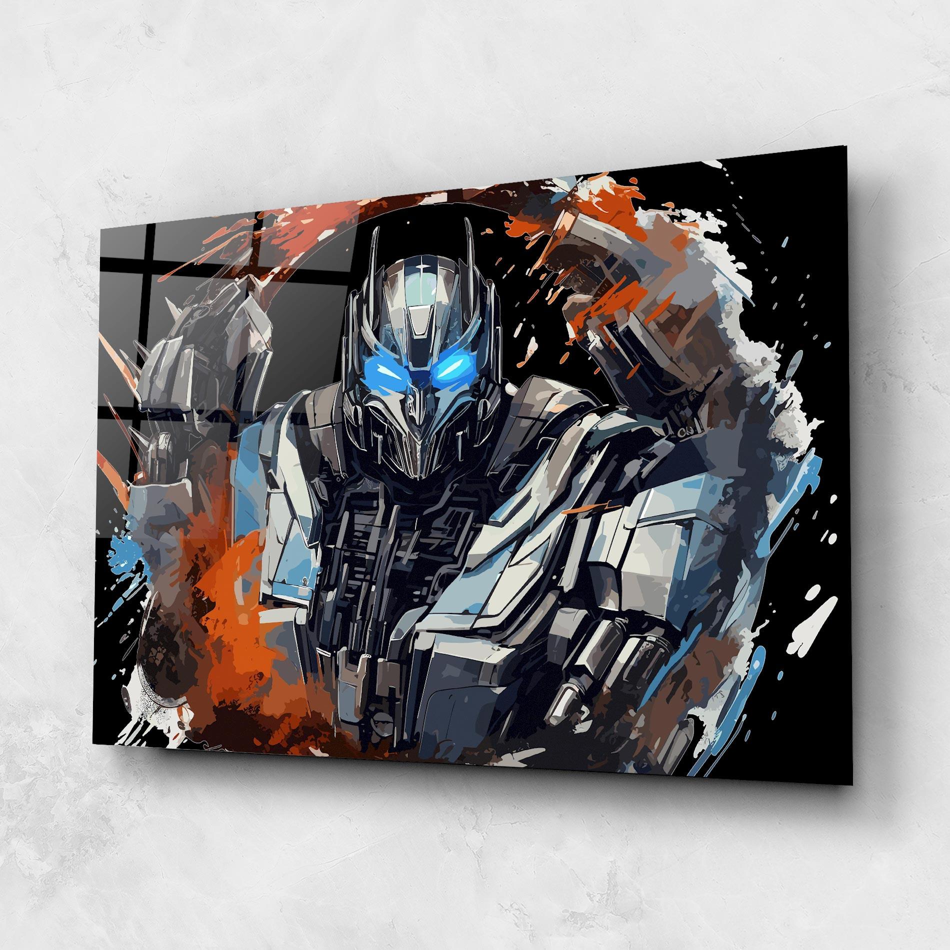 Glasbild Blue Eyes Transformers mockup 1