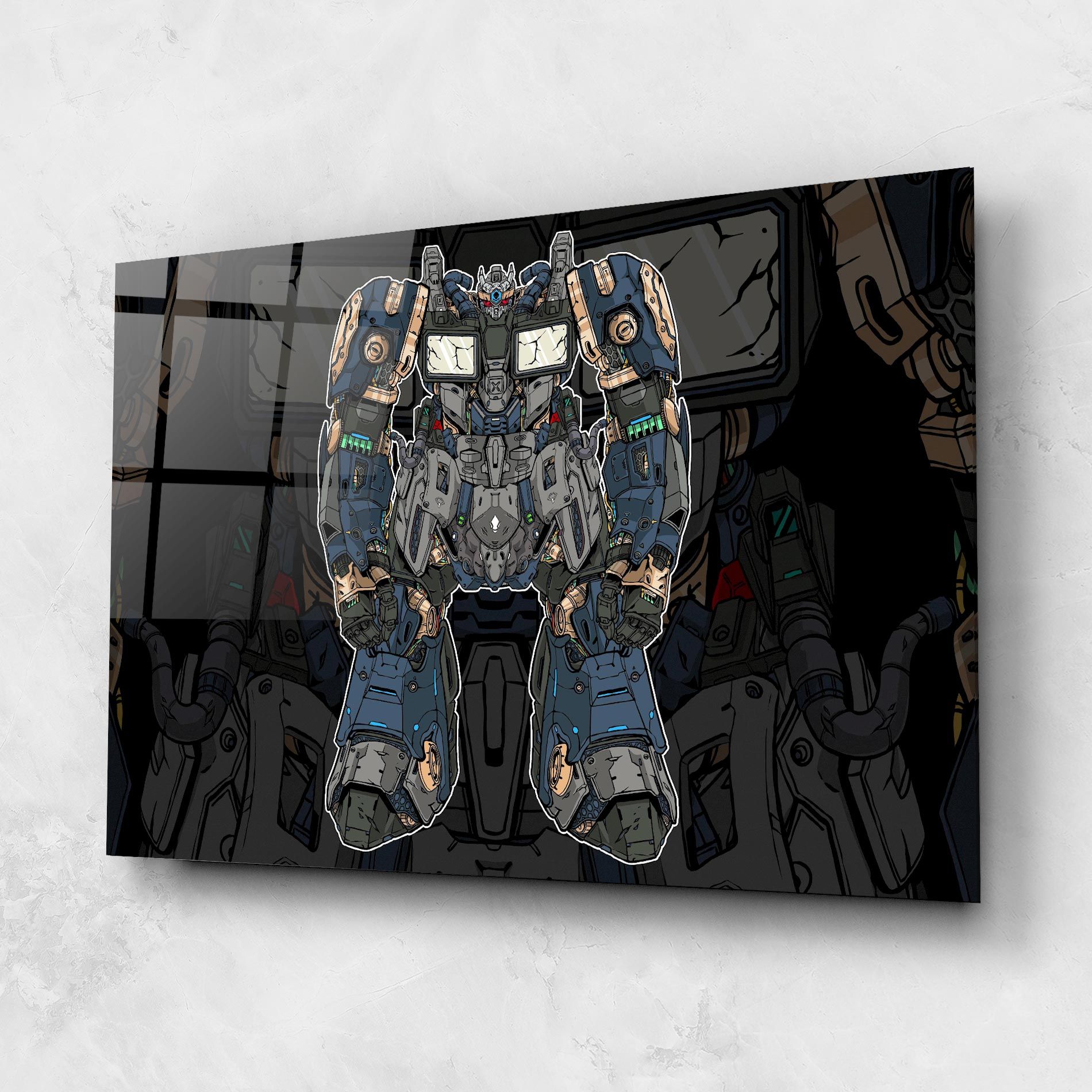 Blue Green Robot mockup 1