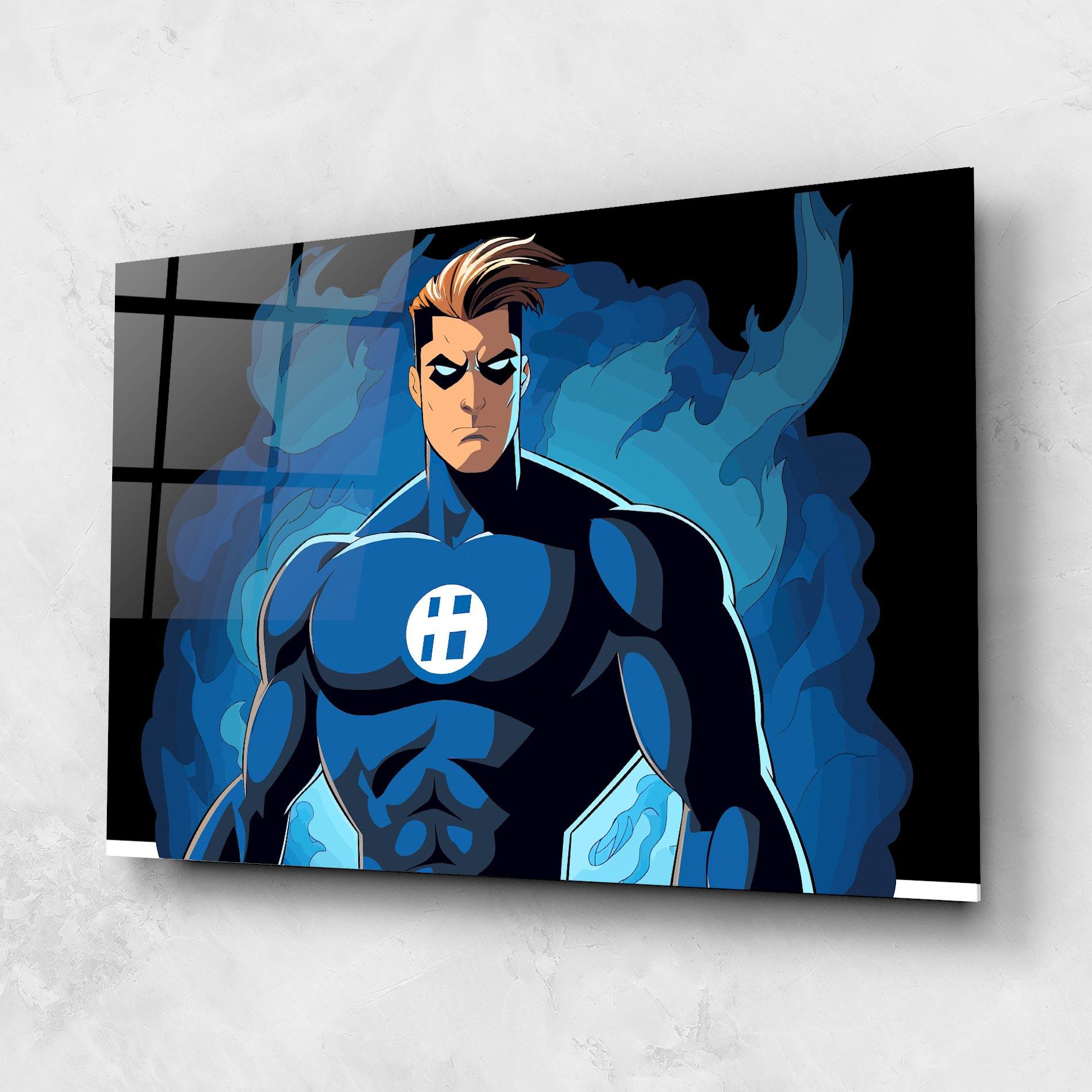 Glasbild Blue Hero mockup 1