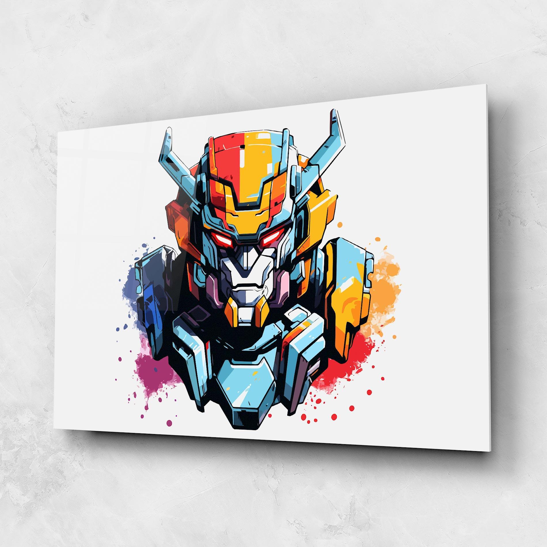 Glasbild Colorful Robot mockup 1