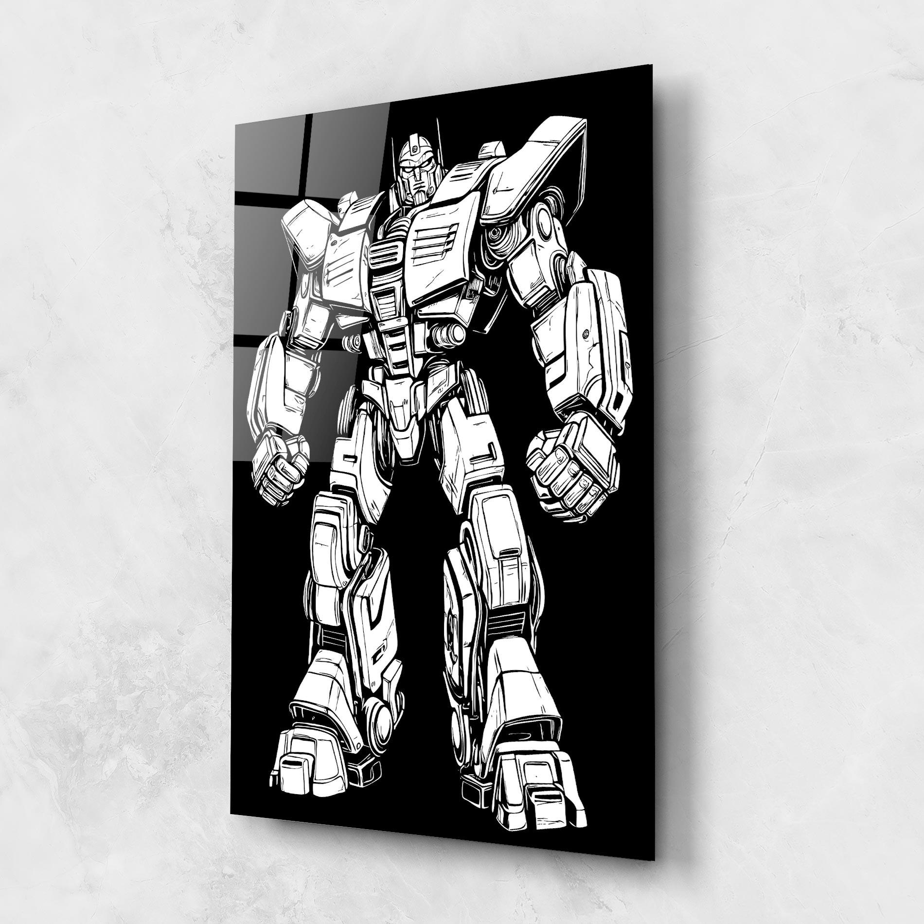 Glasbild Battlefield Robot Art mockup 1