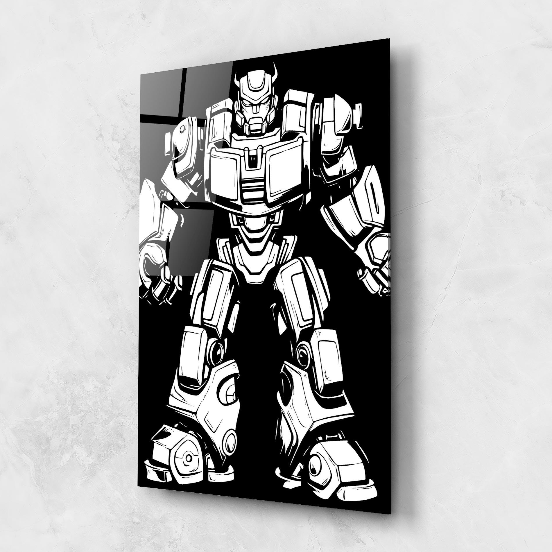 Glasbild Robot Machine mockup 1