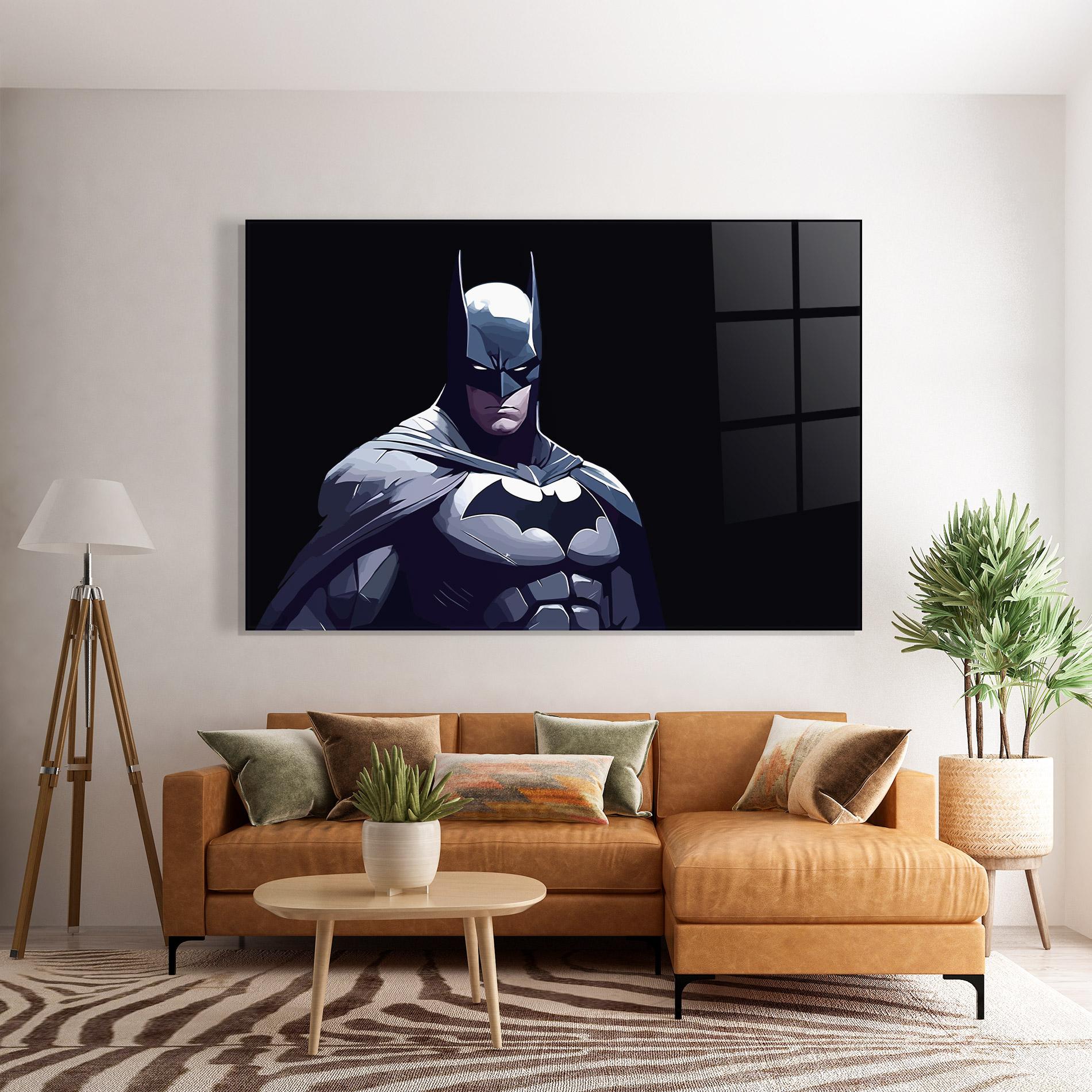Glasbild Batman Art mockup 7