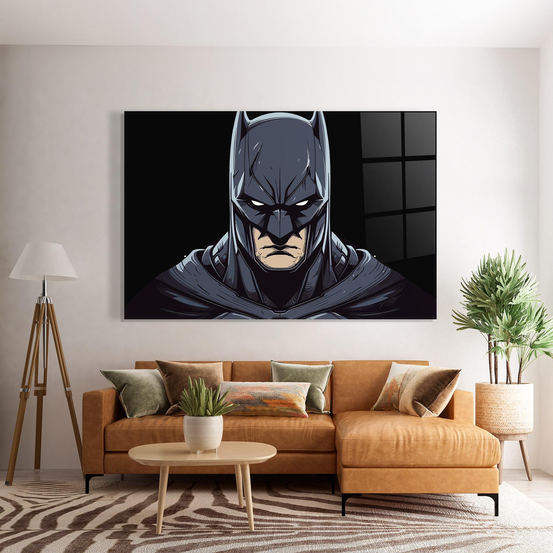 Glasbild Batman Face mockup 7